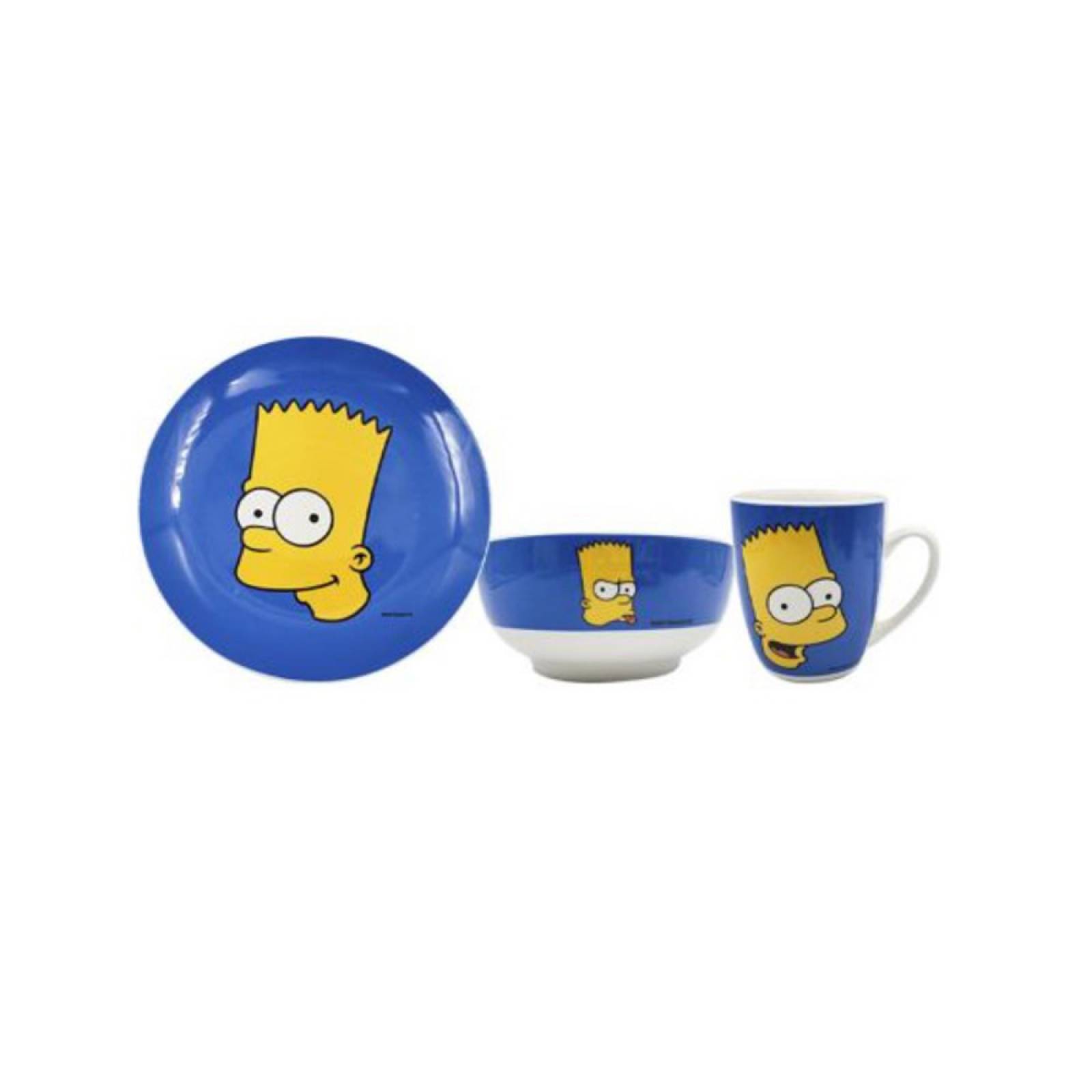 Vajilla De Los Simpsons De Porcelana 12 Piezas.