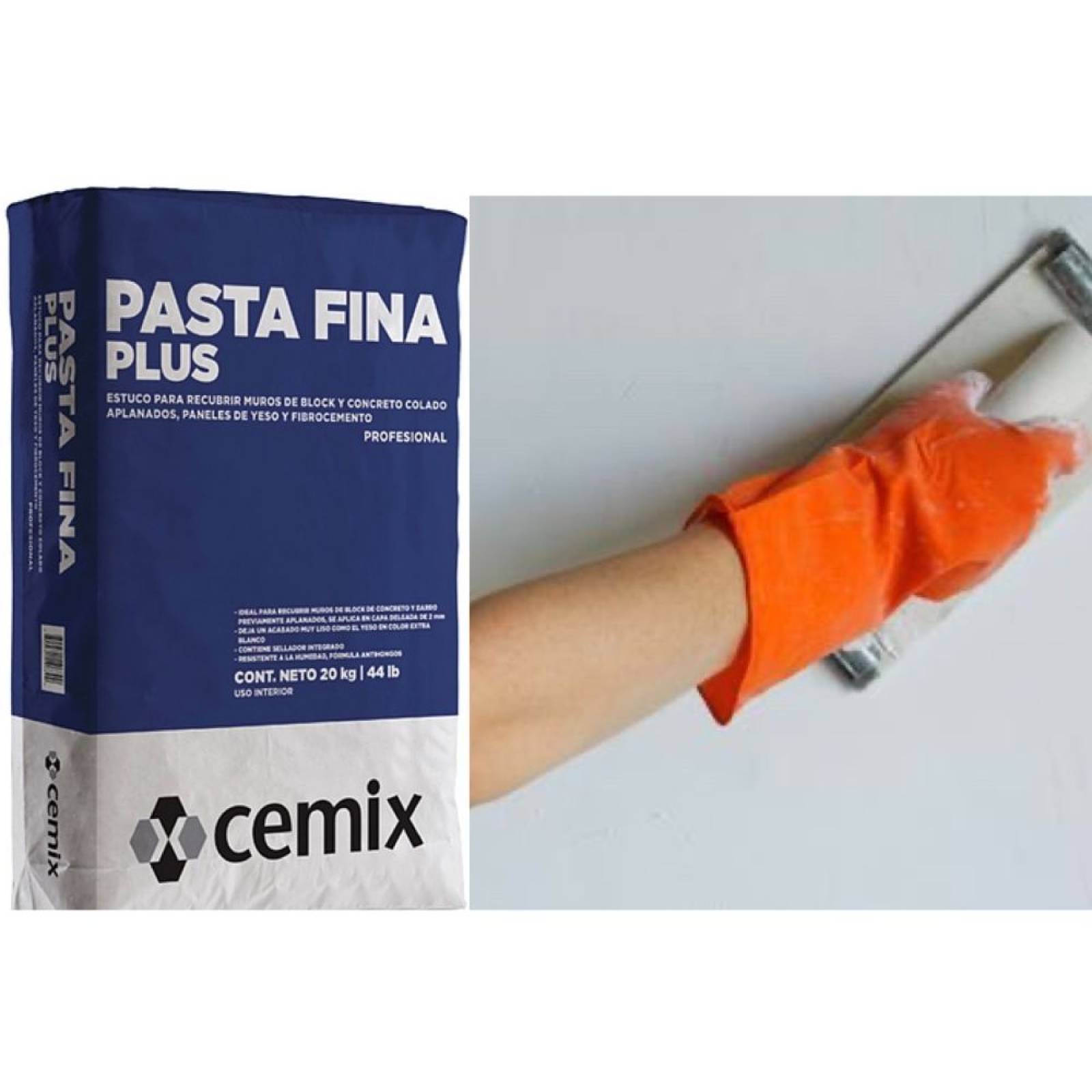 Estuco Pasta Fina Plus Cemix 20 Kg