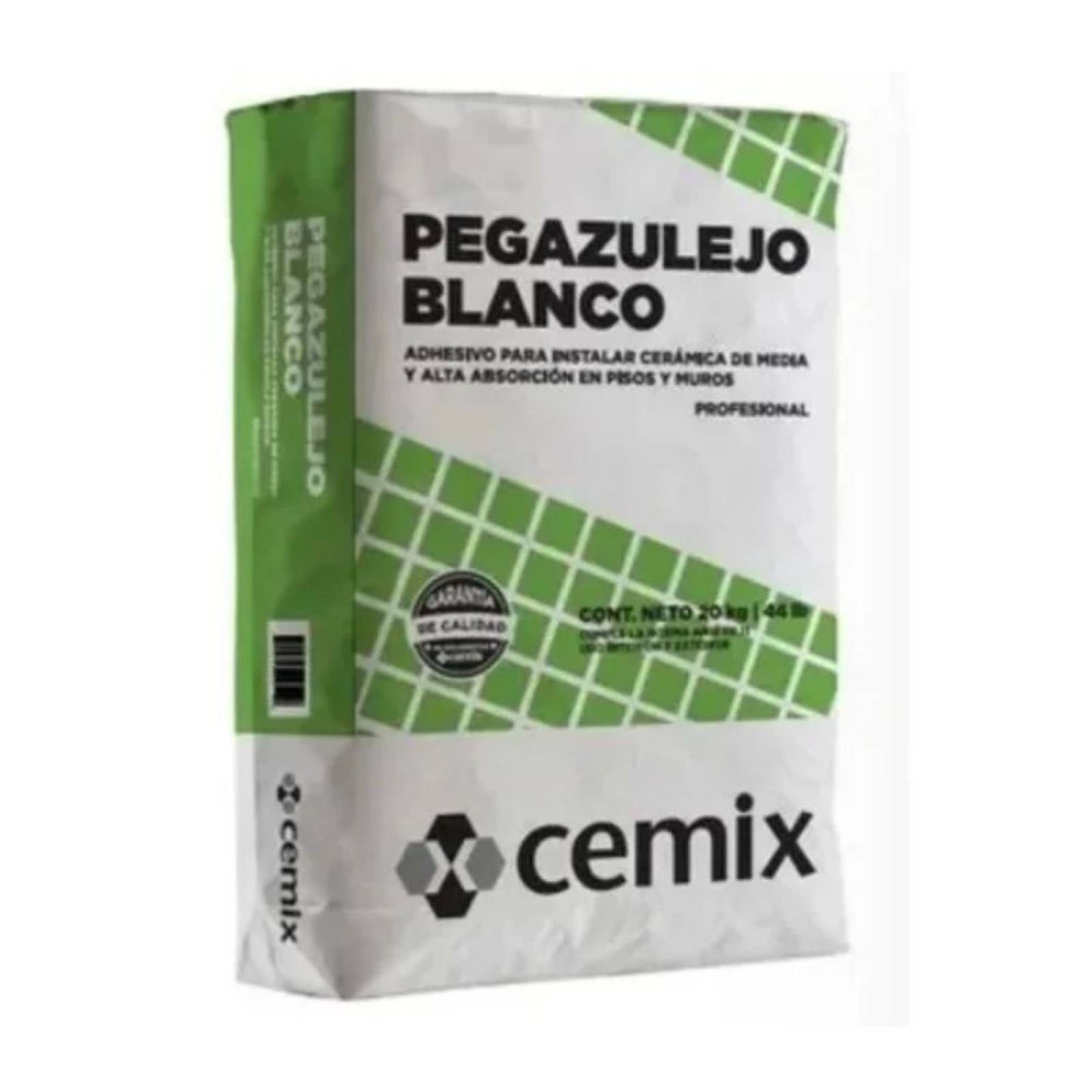 Adhesivo Pegazulejo Blanco 20 Kilogramos Cemix