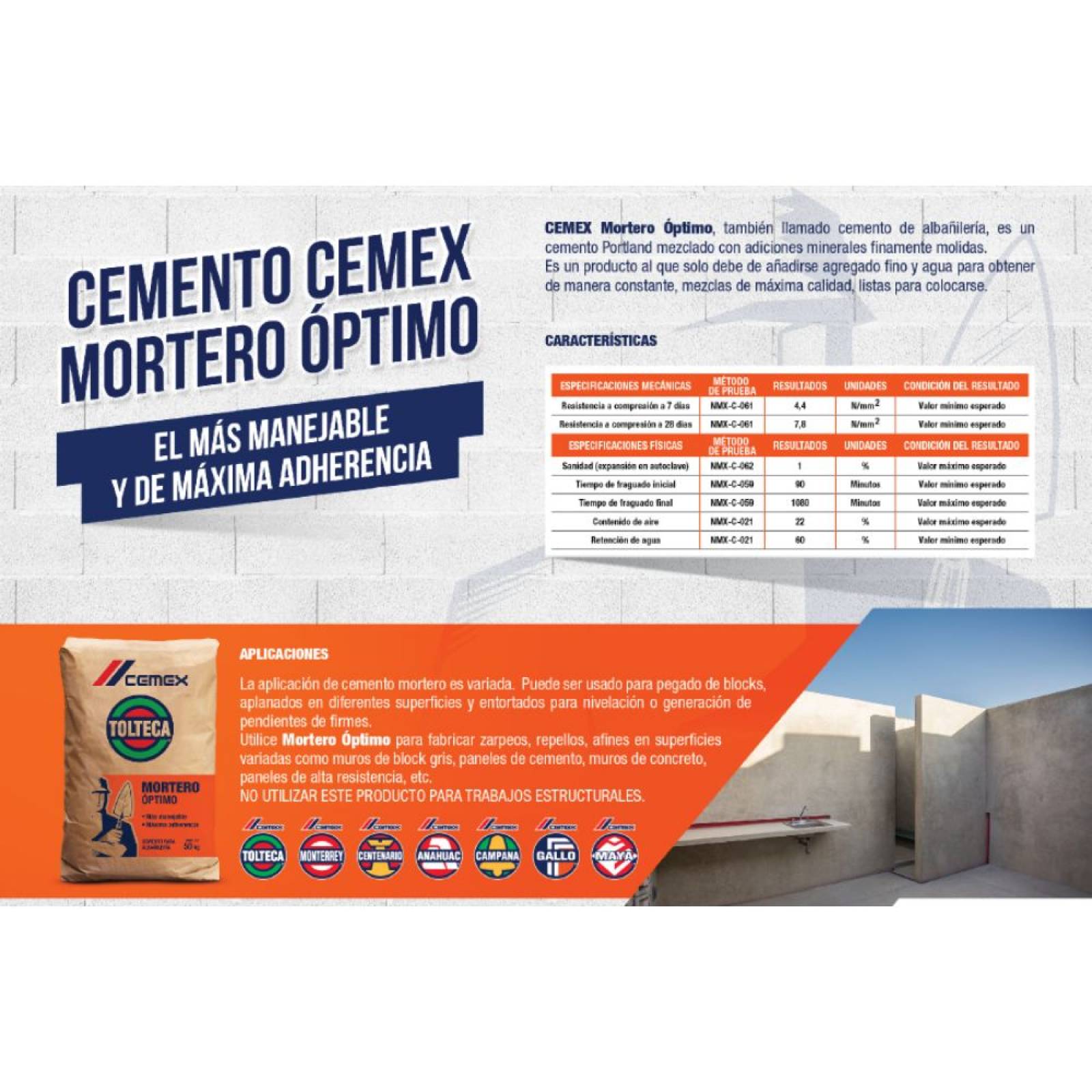 Mortero De 2kg Cemex