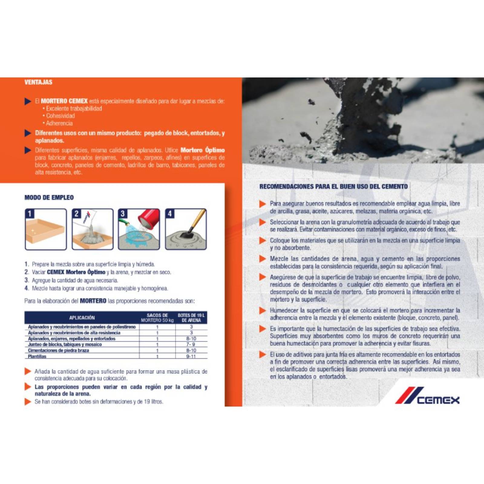 Mortero De 2kg Cemex