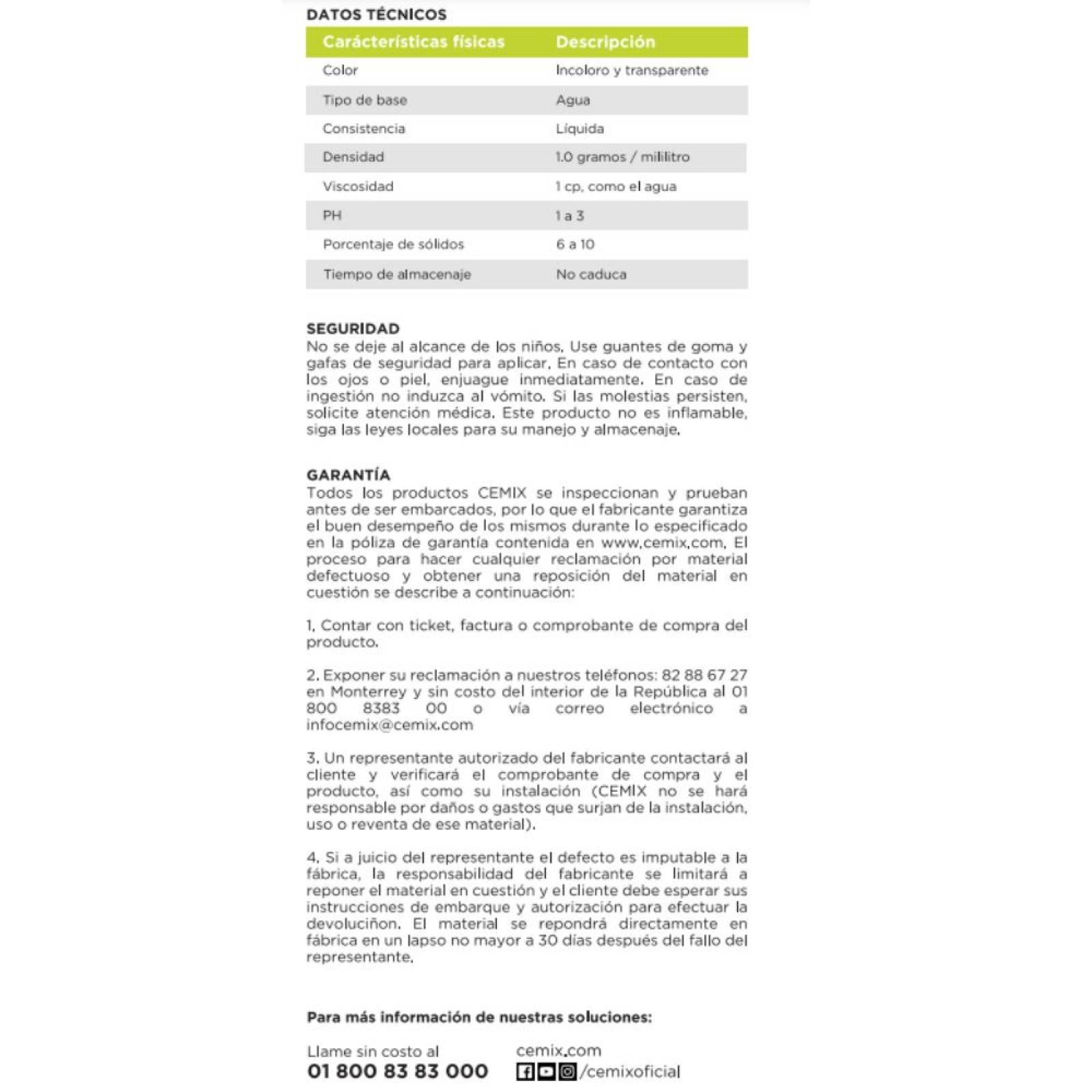 2 Limpiador De Pisos Y Boquillas De 1 Litro Cemix (ade-019)