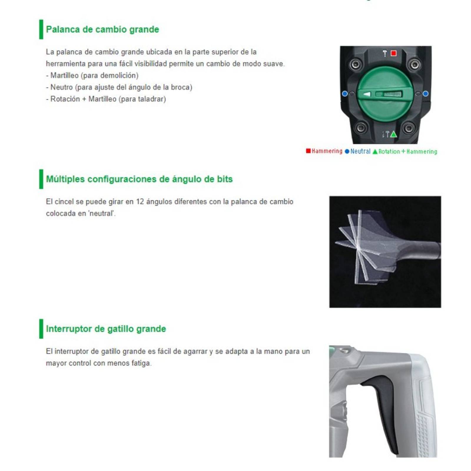 Rotomartillo Cincelador Sds Max De 1100w Hitachi Dh40mc