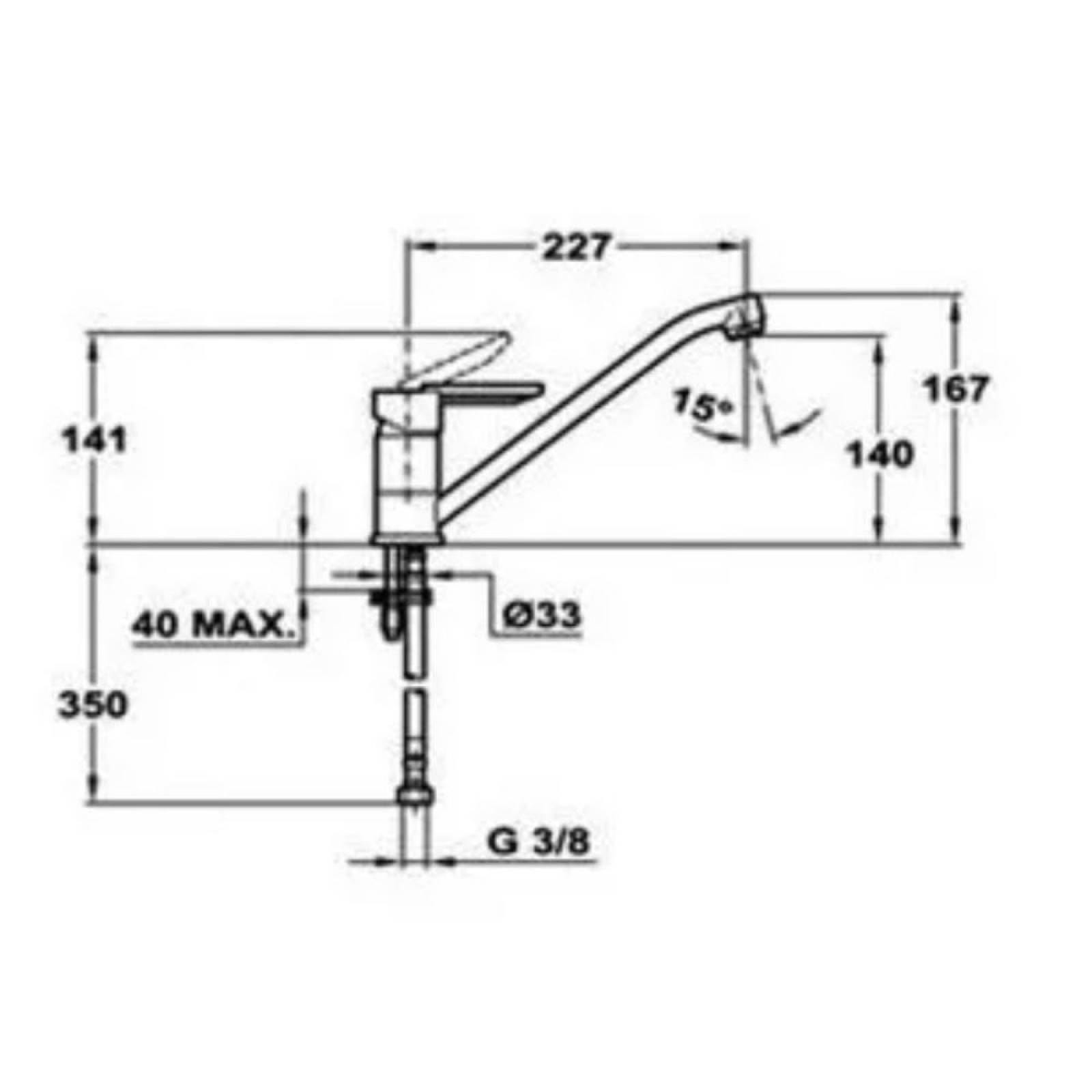 Monomando Para Fregadero Ms1 Cromo Teka 40.9113.02