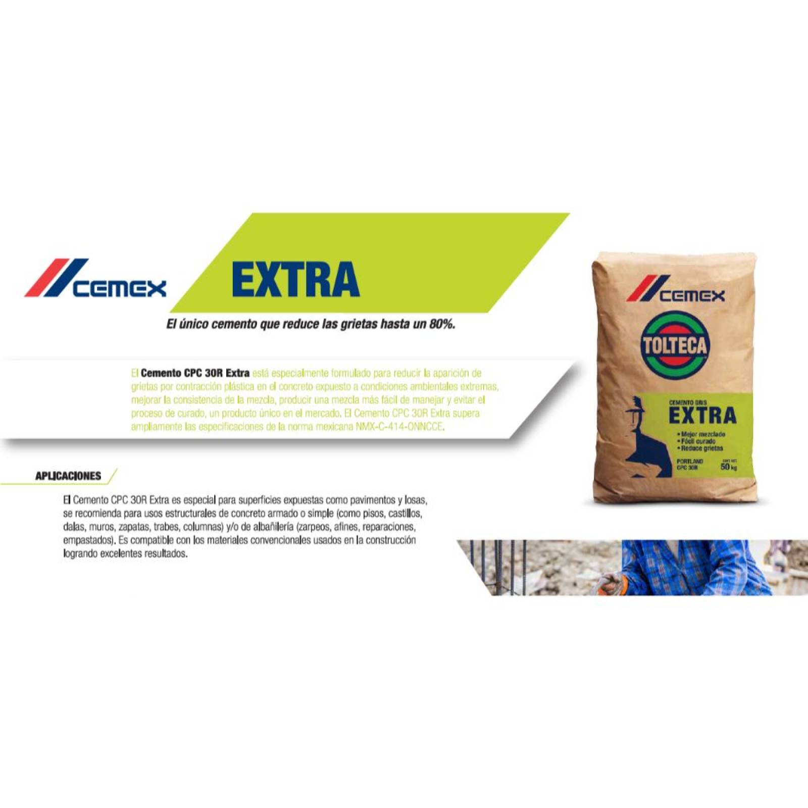 Cemento Tolteca Extra De 2kg Cemex