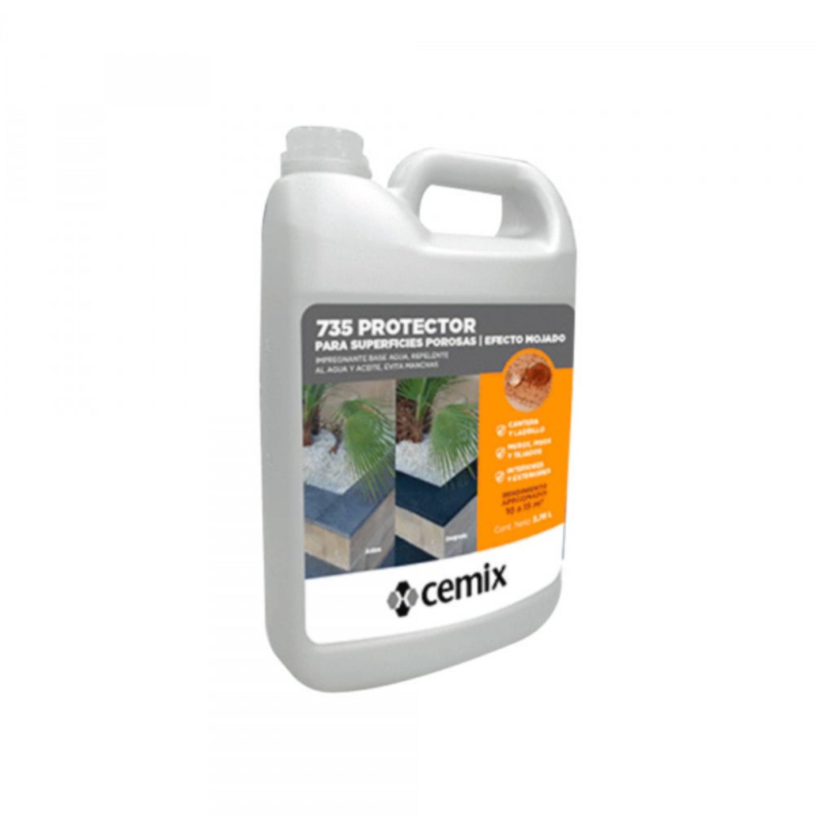 Protector Superficie Porosa 735 Efecto Mojado 1 Galon Cemix