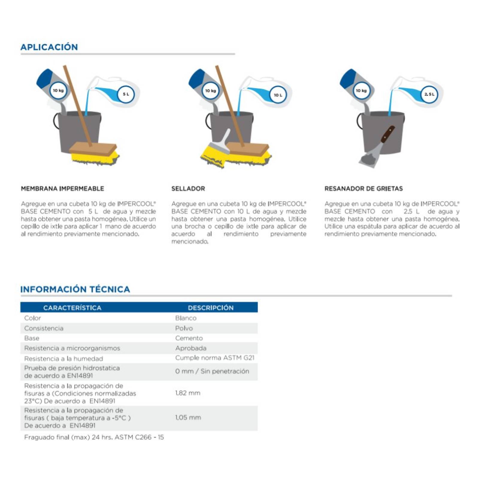 Impercool Base Cemento Cemix 10 Kg