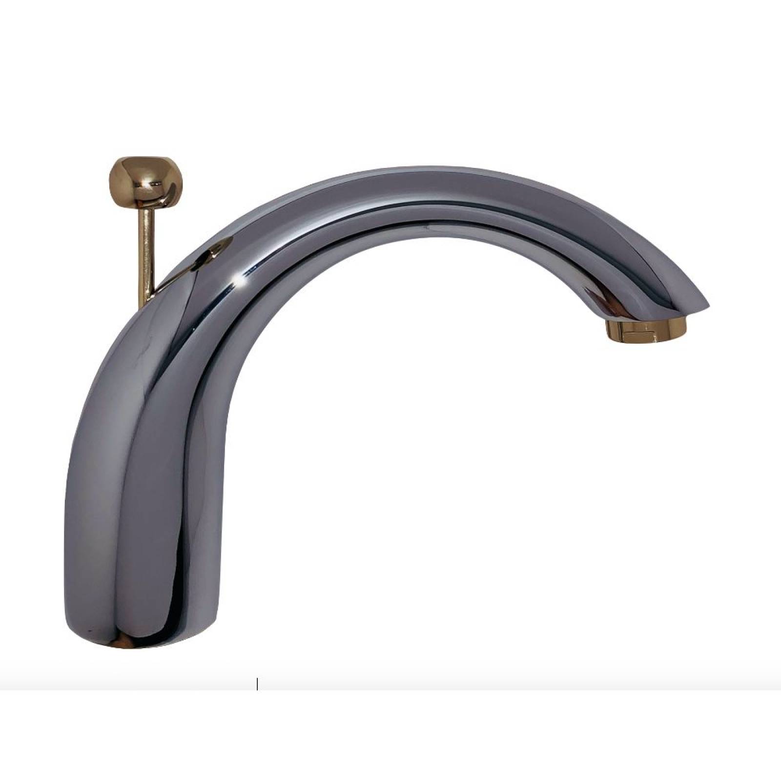 Mezcladora De Lavabo 8-12 Curva Cromo Oro Urrea 9258.1