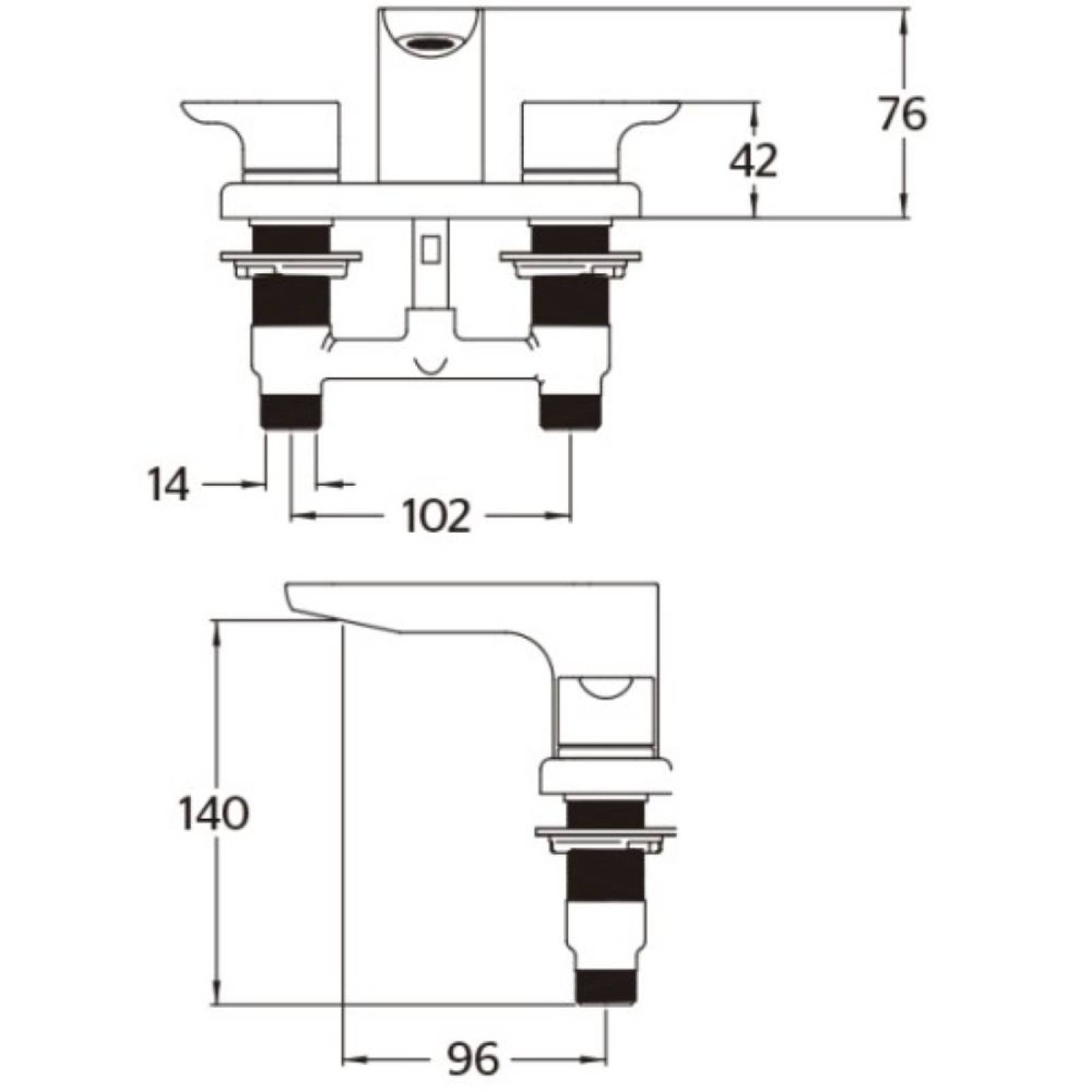 Mezcladora Para Lavabo De 4 Acero Inox Neo Urrea 9294eo.9