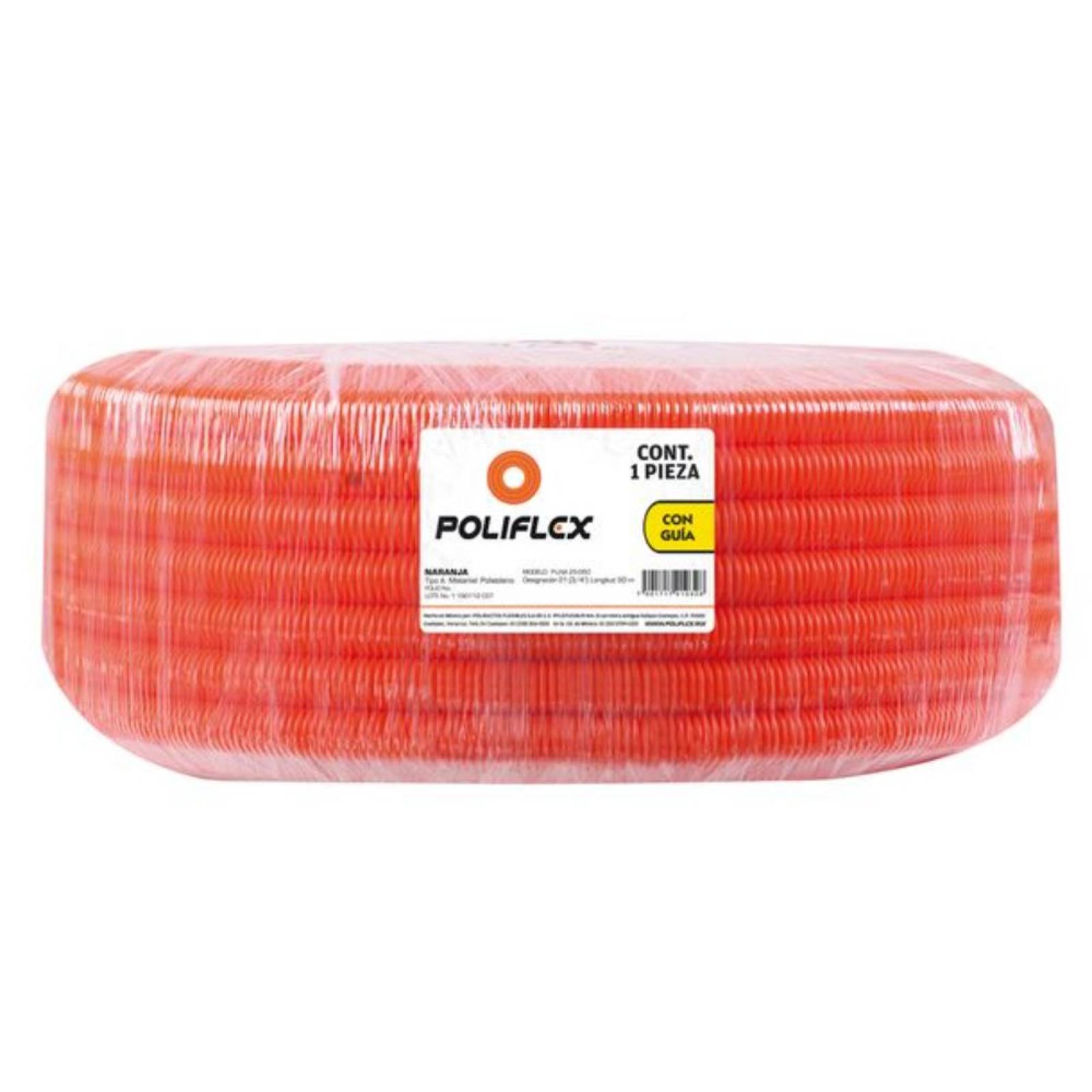 Poliflex Naranja De Rollo M Con Gu A