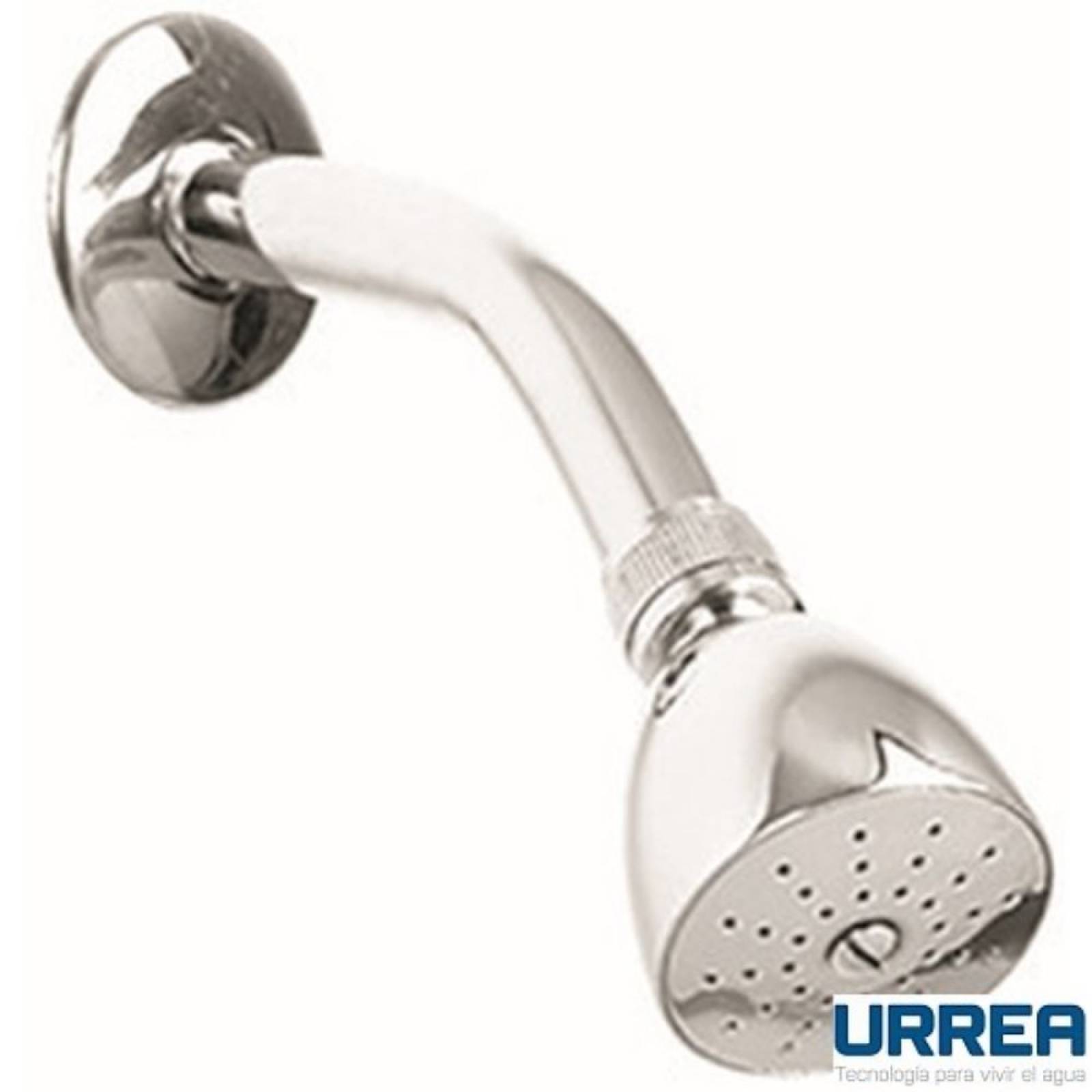Regadera Redonda Con Brazo Y Chapetón Cromo Urrea 295b