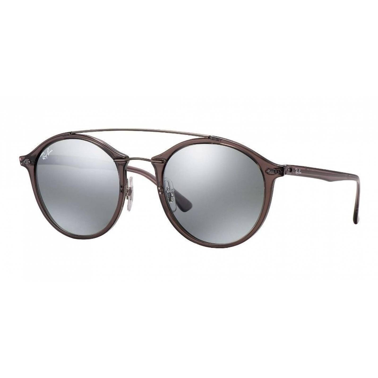 Lentes de sol Ray Ban Rb4266 620088 Round Double Bridge Lightray Plateado