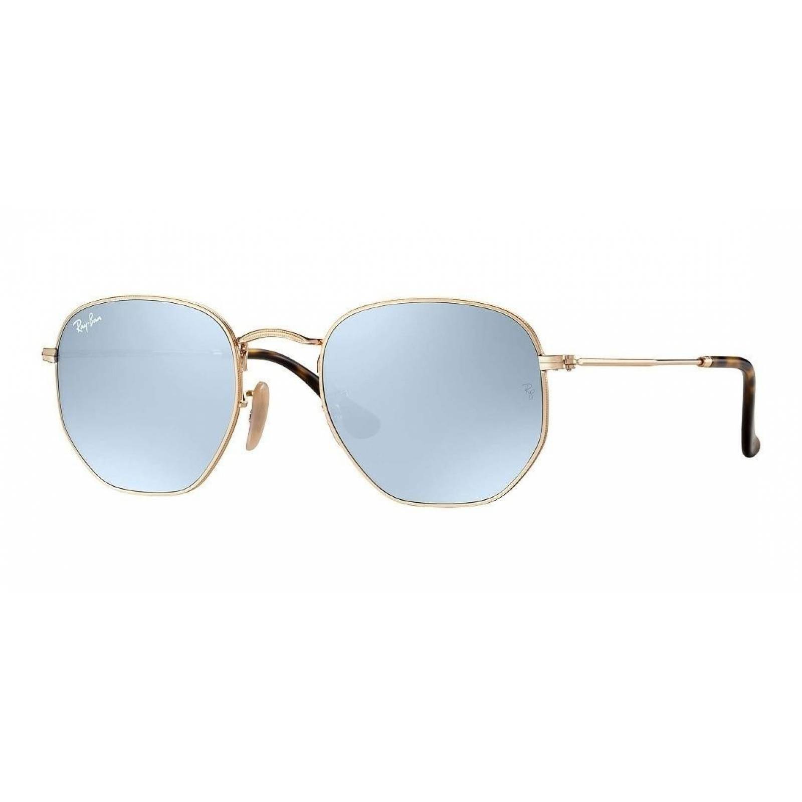 Lentes de sol Ray Ban Rb3548n 001/30 Hexagonal Flat Lenses Plata Espejo