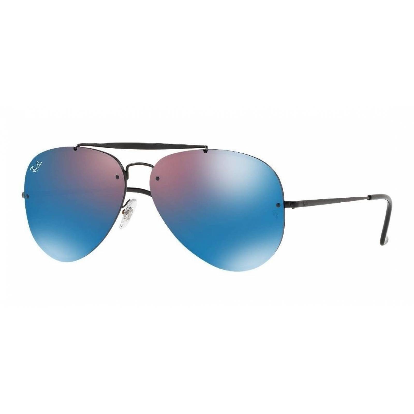 Lentes de sol Ray Ban Rb3584n 90827v Aviator Blaze Azul Espejo Negro