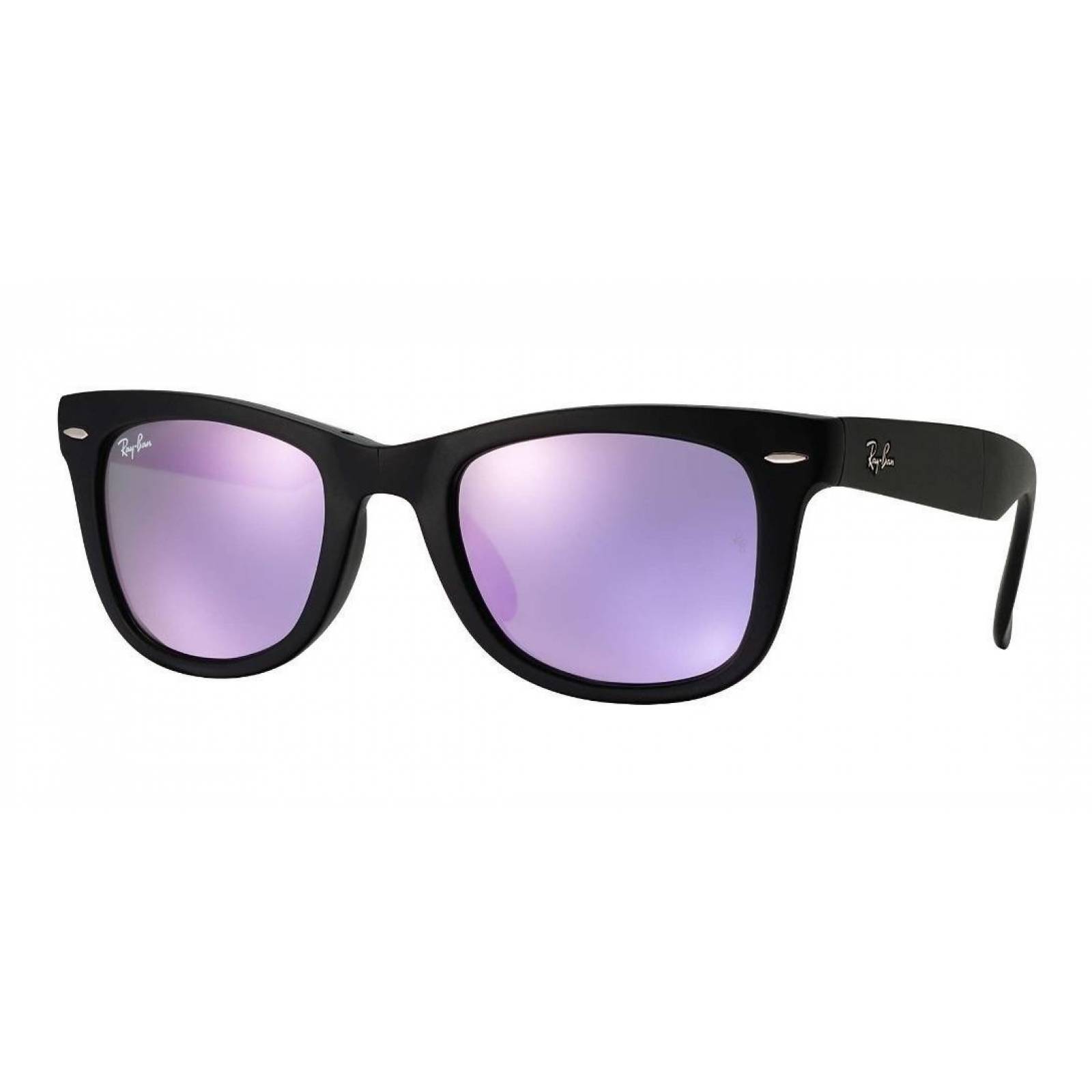 Lentes de sol Ray Ban Rb4105 601s/4k Wayfarer Folding Lila Espejo Negro