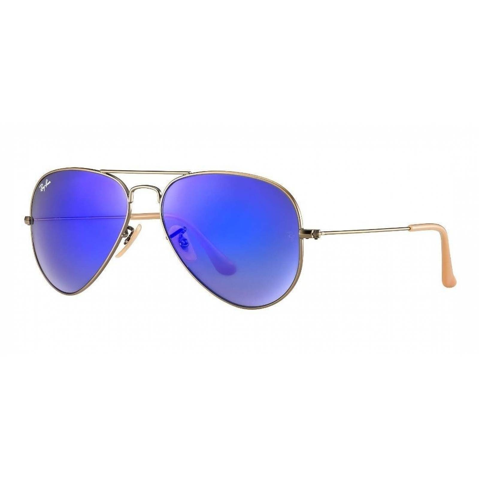 Lentes de sol Ray Ban Rb3025 167/68 Aviator Azul Marino Espejo Bronce