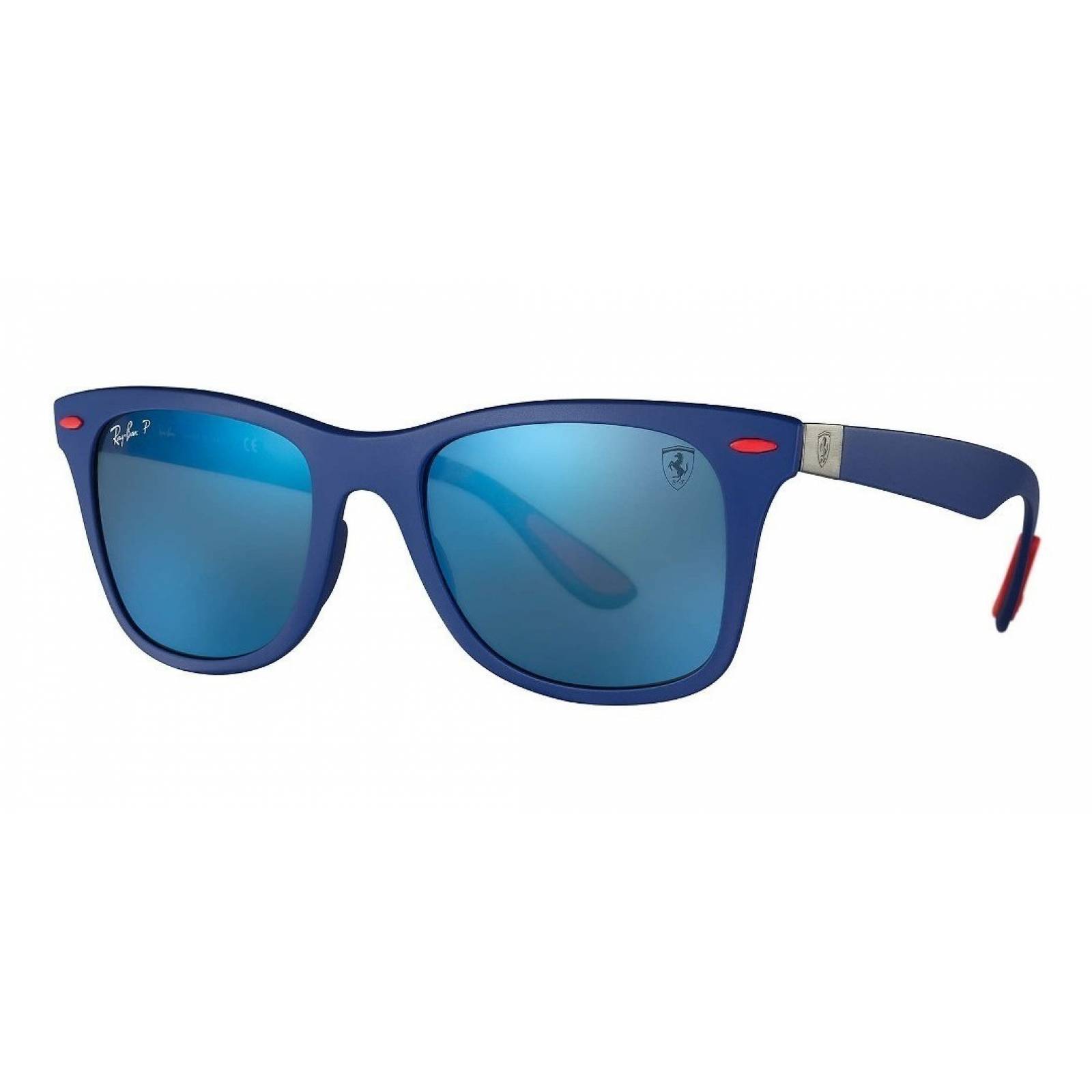 Lentes de sol Ray Ban Rb4195m F604H0 Wayfarer Scuderia Ferrari Azul espejo