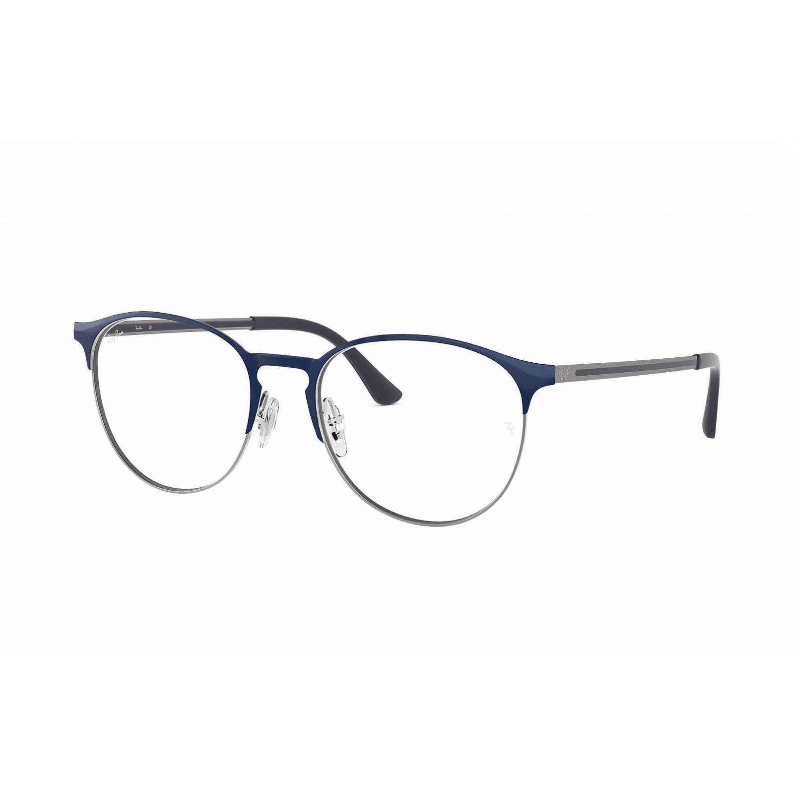 Lentes de sol Ray Ban Rb6375 2981 Round Metal Azul Plateado