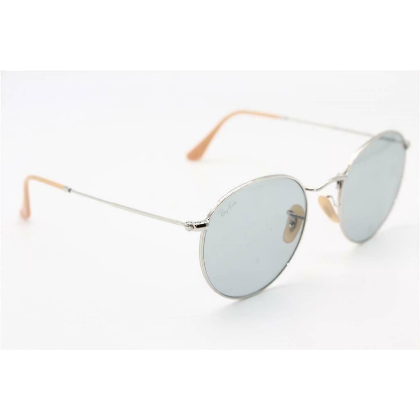 Lentes de sol Ray Ban RB3447 9065I5 Round Metal Evolve Plateado Fotocromatico