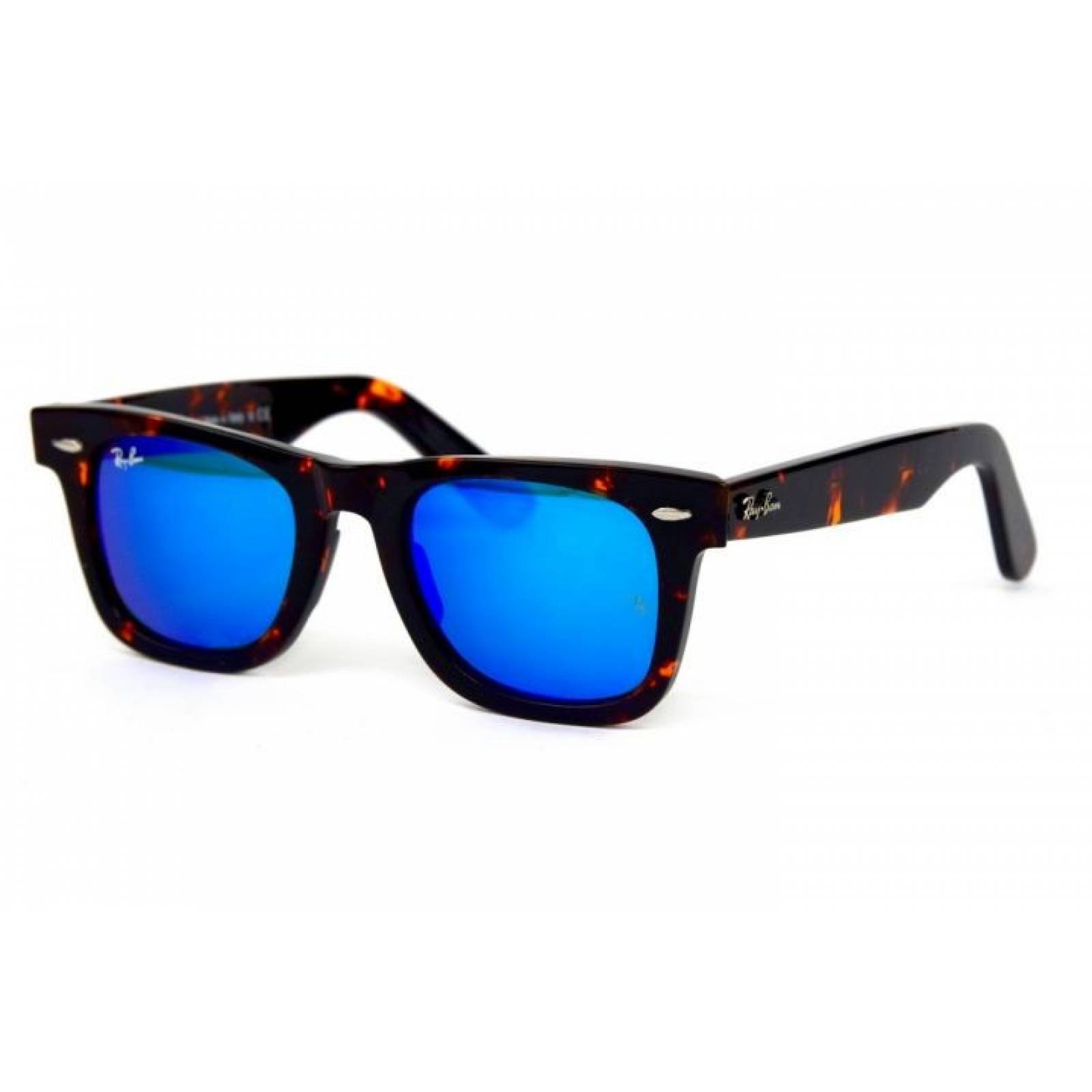 Lentes de sol Ray Ban Rb2140 902/17 Wayfarer Carey Azul Espejo