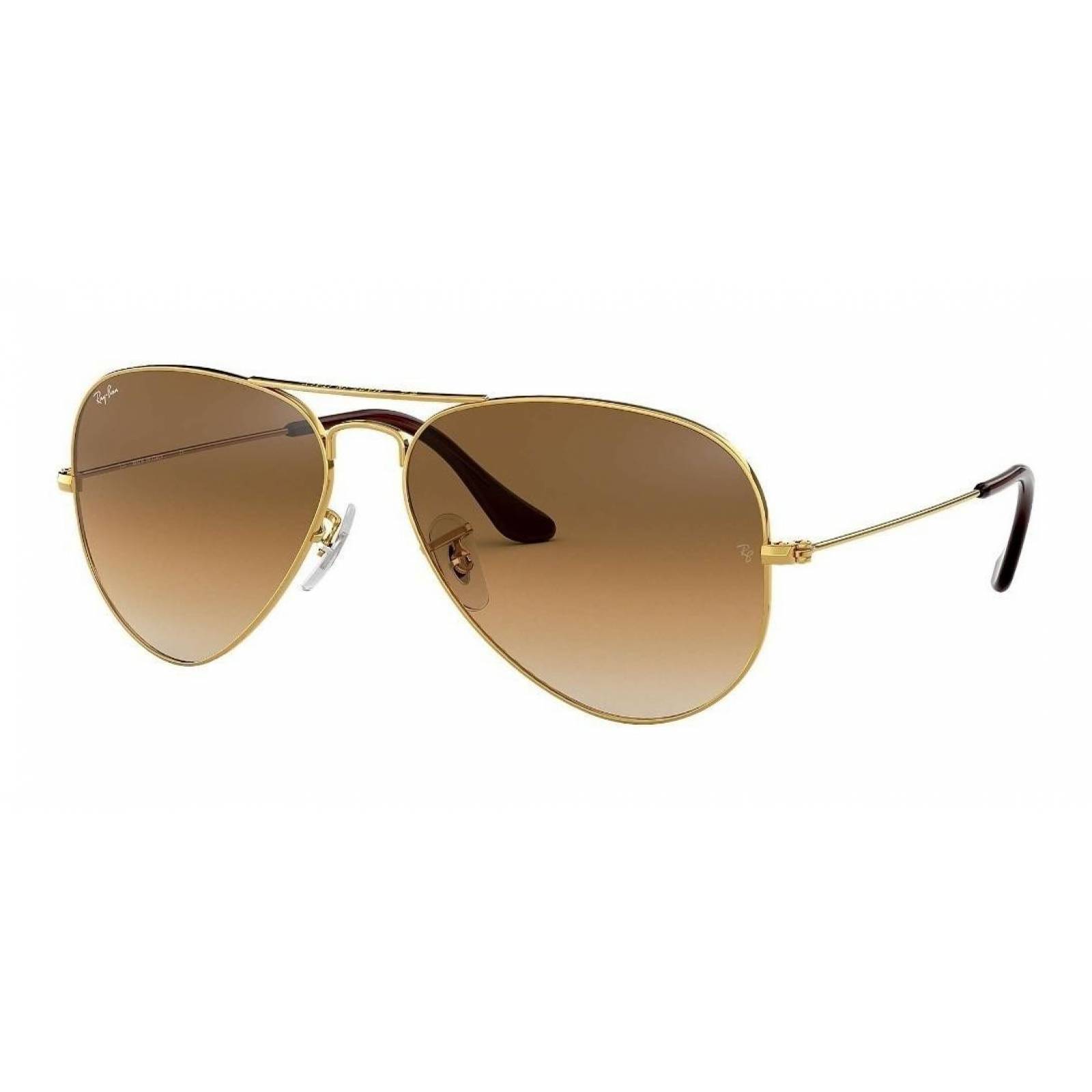 Lentes de sol Ray Ban Rb3026 001/51 Aviator Cafe Degradado Dorado Gota grande