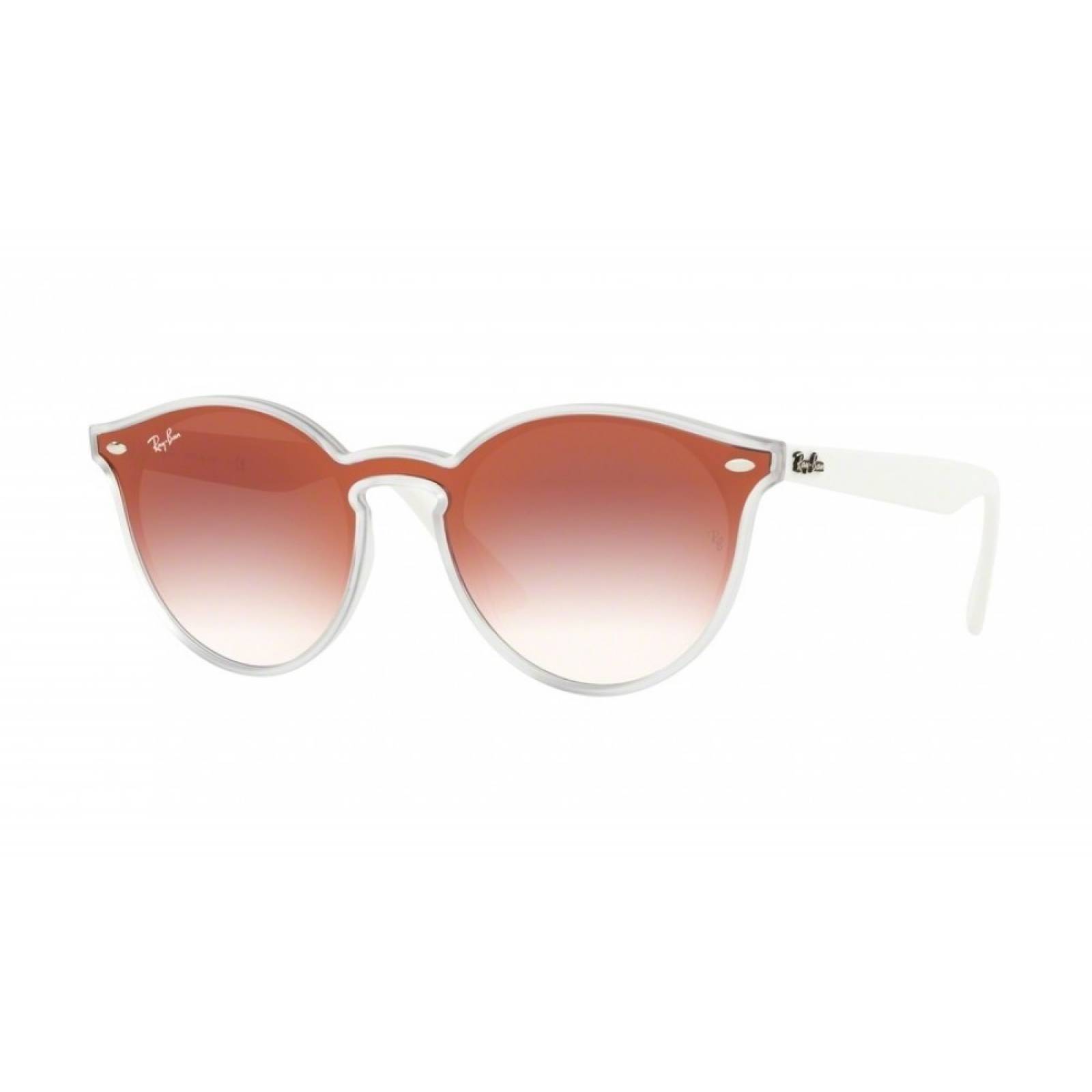 Lentes de sol Ray Ban Rb4380n 6357V0 Blaze Round Rosa Degradado Blanco