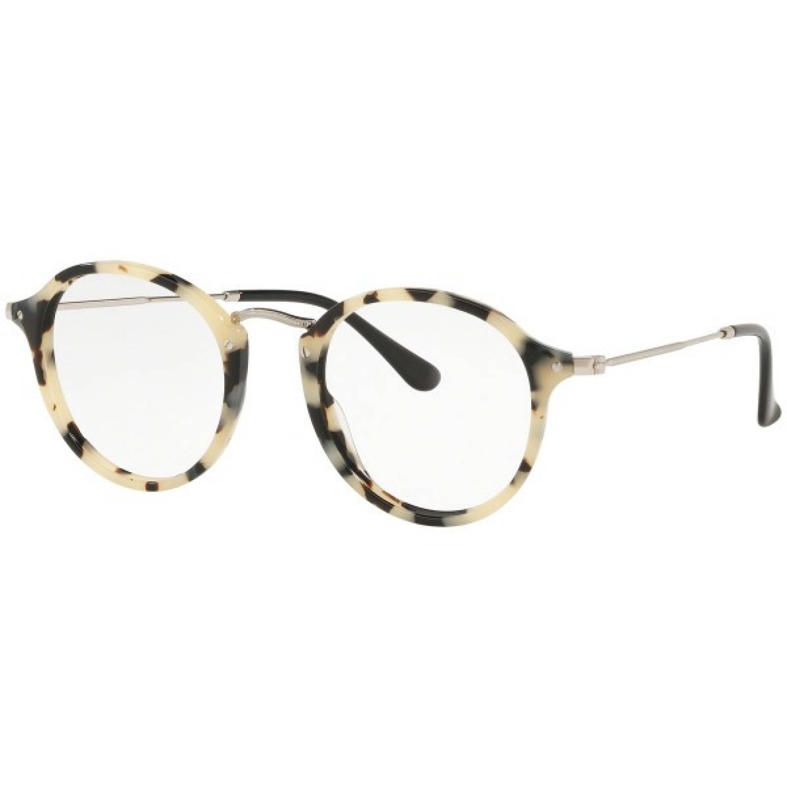 Lentes de sol Ray Ban Rb2447V 5832 Round Fleck Carey Beige Plata