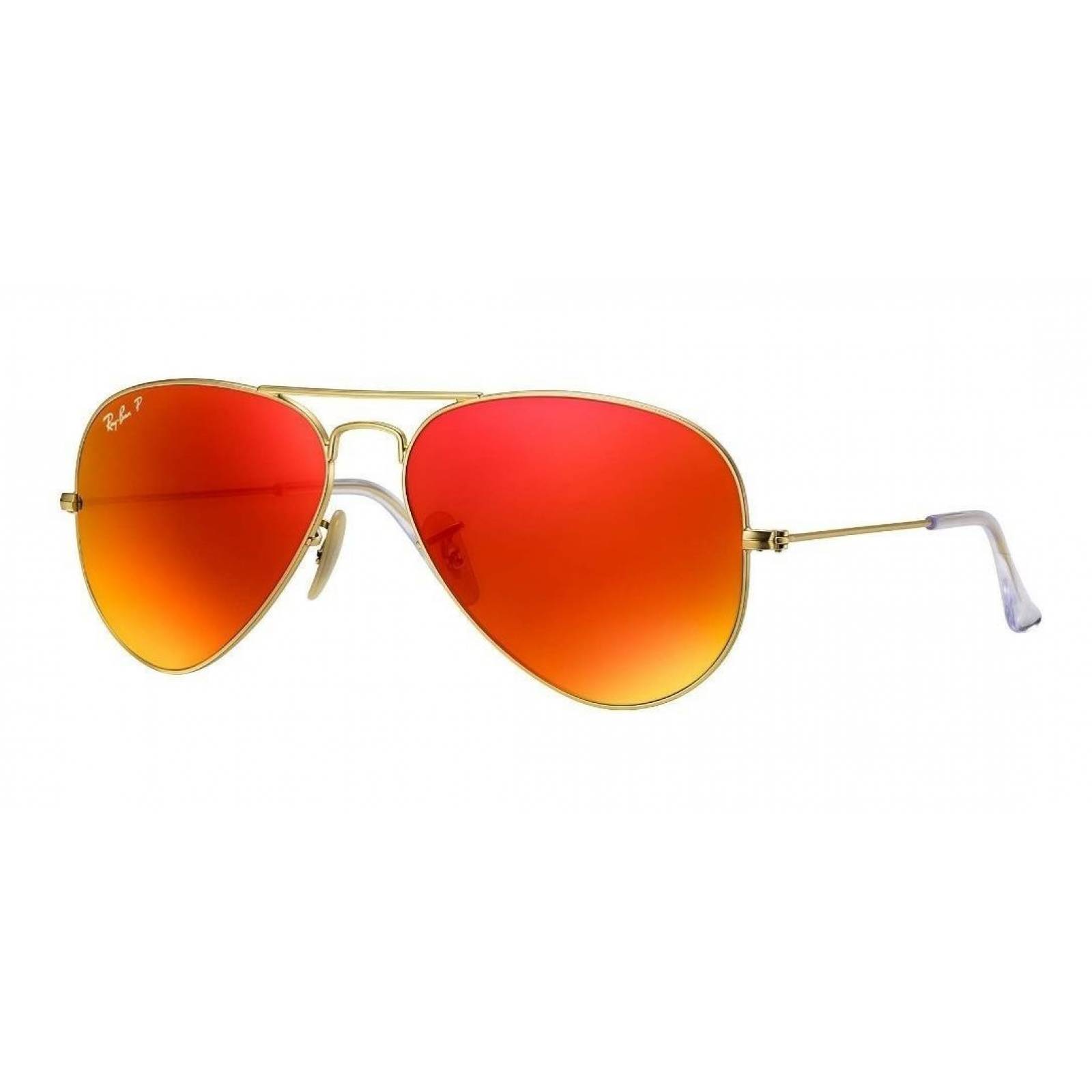 Lentes de sol Ray Ban Rb3025 112 4d Aviator Rojo Espejo Polarizado