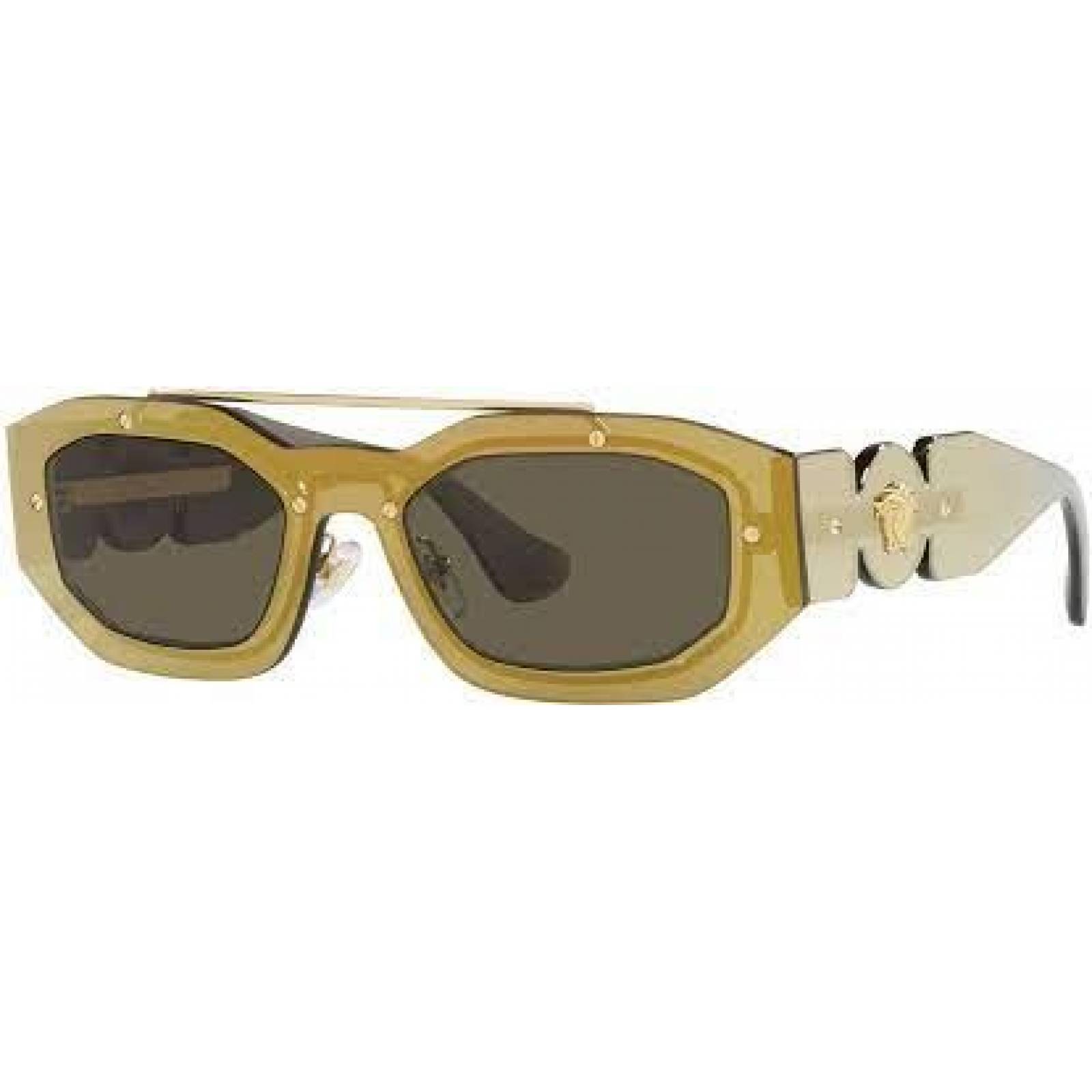 Lentes Versace VE2235 1002/3 Medusa Biggie Cafe Dorado