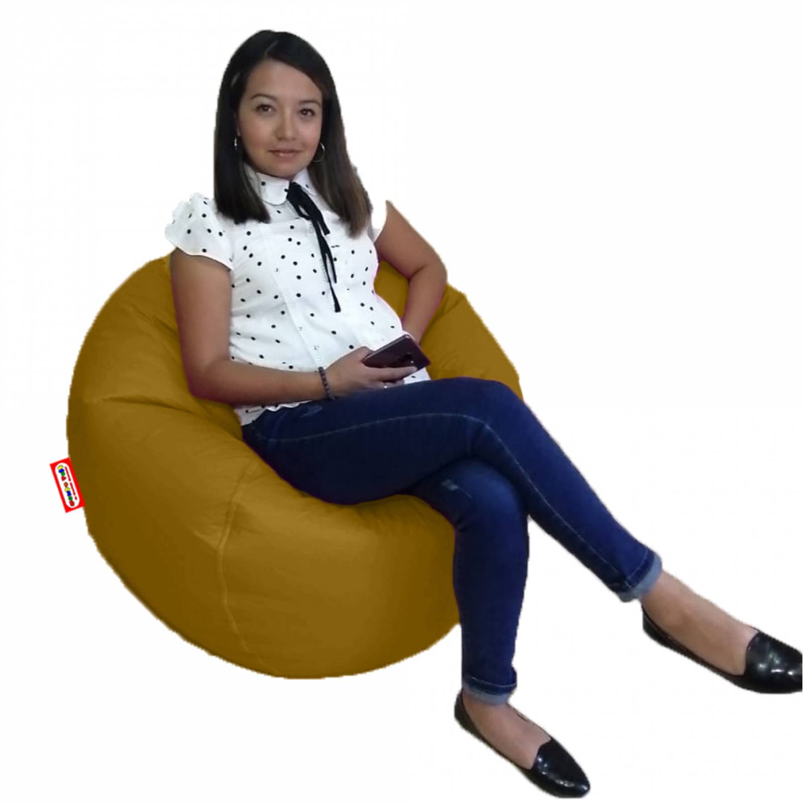 Sillon Puff Mundo Puff Esfera Blanco