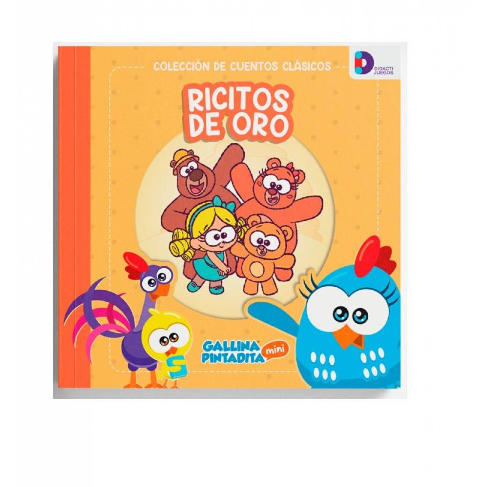 Colección De Cuentos Clasicos Infantiles: Gallina Pintadita - 6 Pz- Didactijuegos 