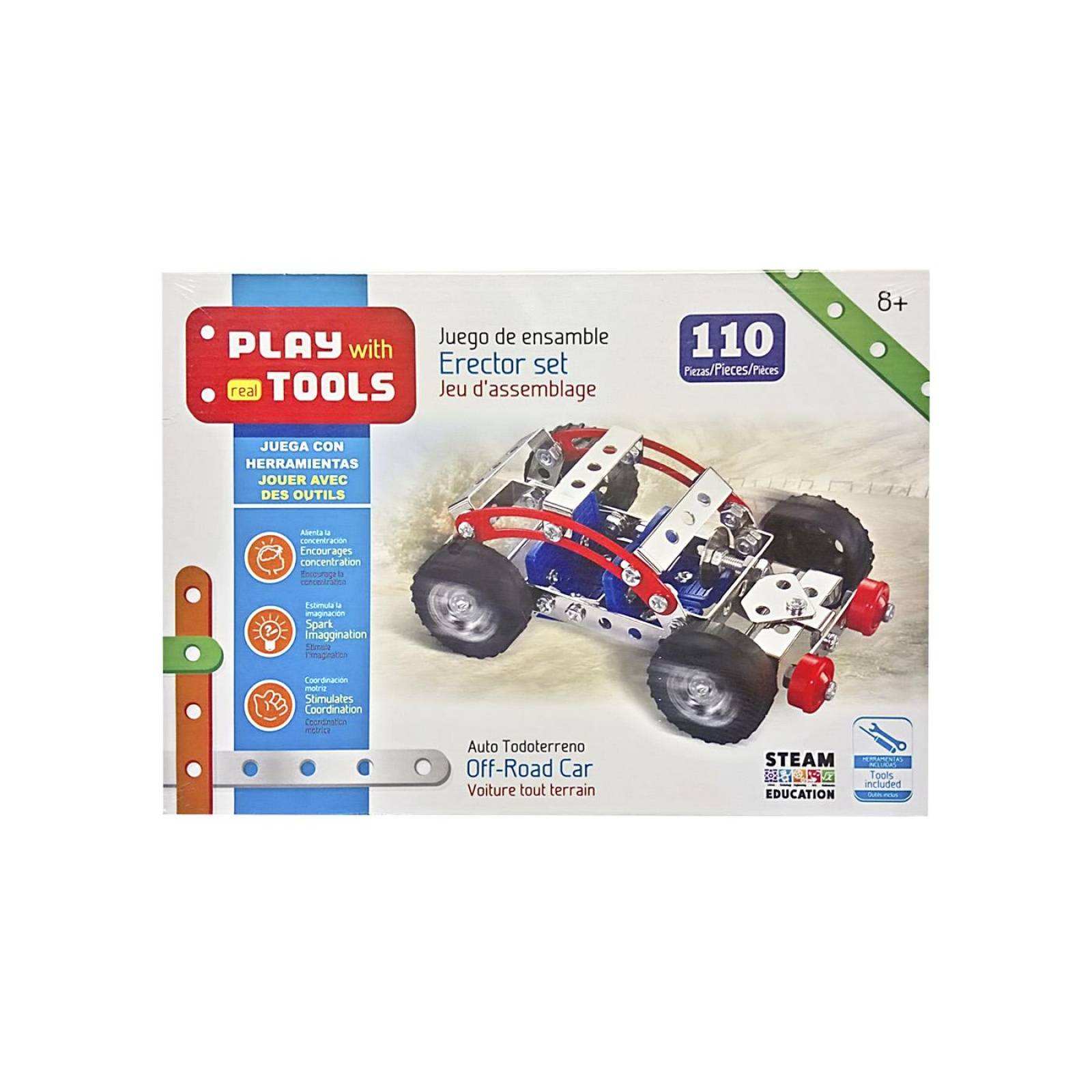 STEM Construcción Play With Tools Todo Terreno 110 Piezas 