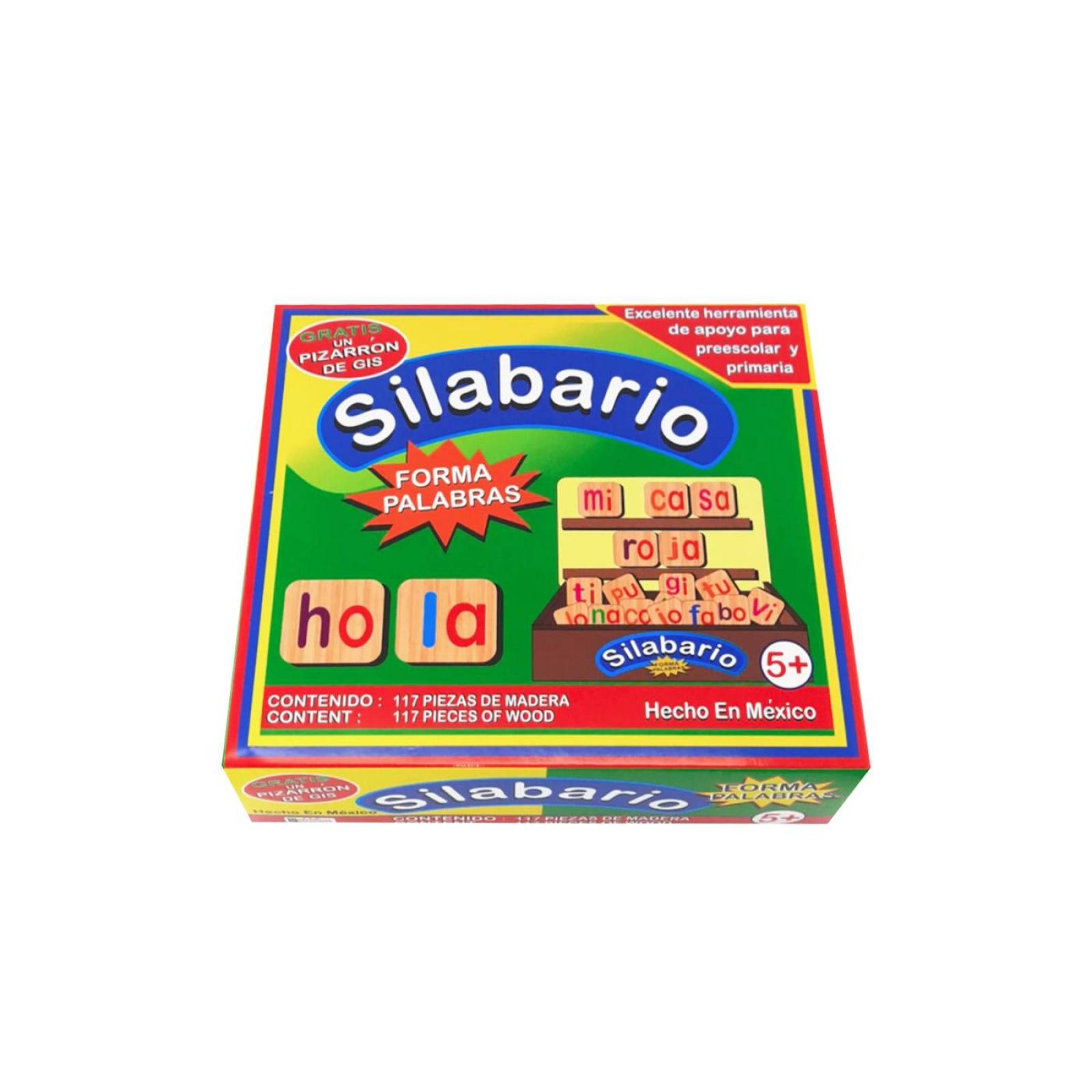 Silabario De Madera 117 Pzs Con Estuche, Forma Palabras 