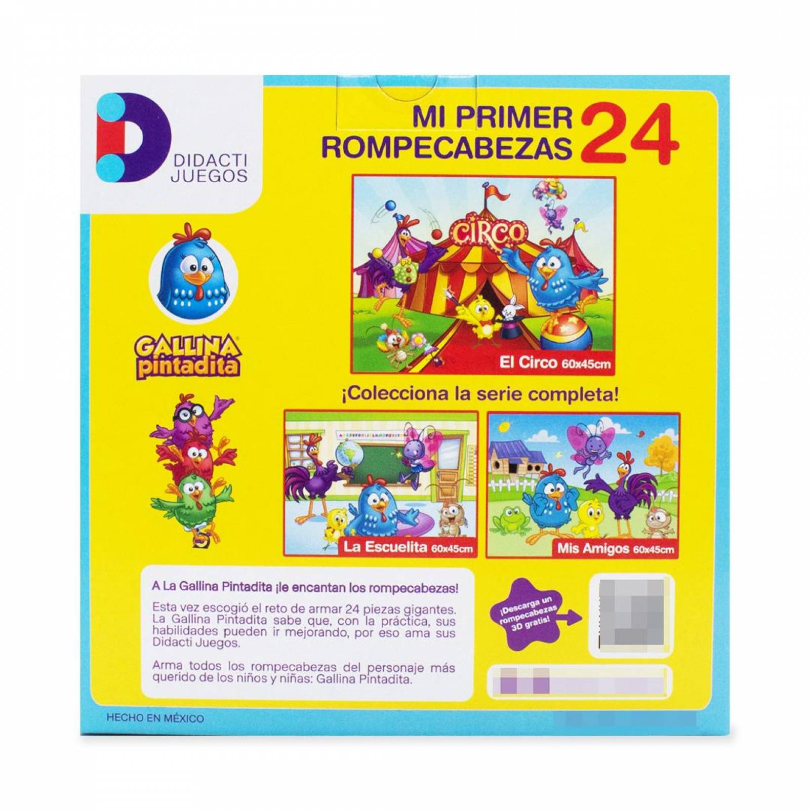 Rompecabezas Pieza Gigante Gallina Pintadita Circo 24 Pz .