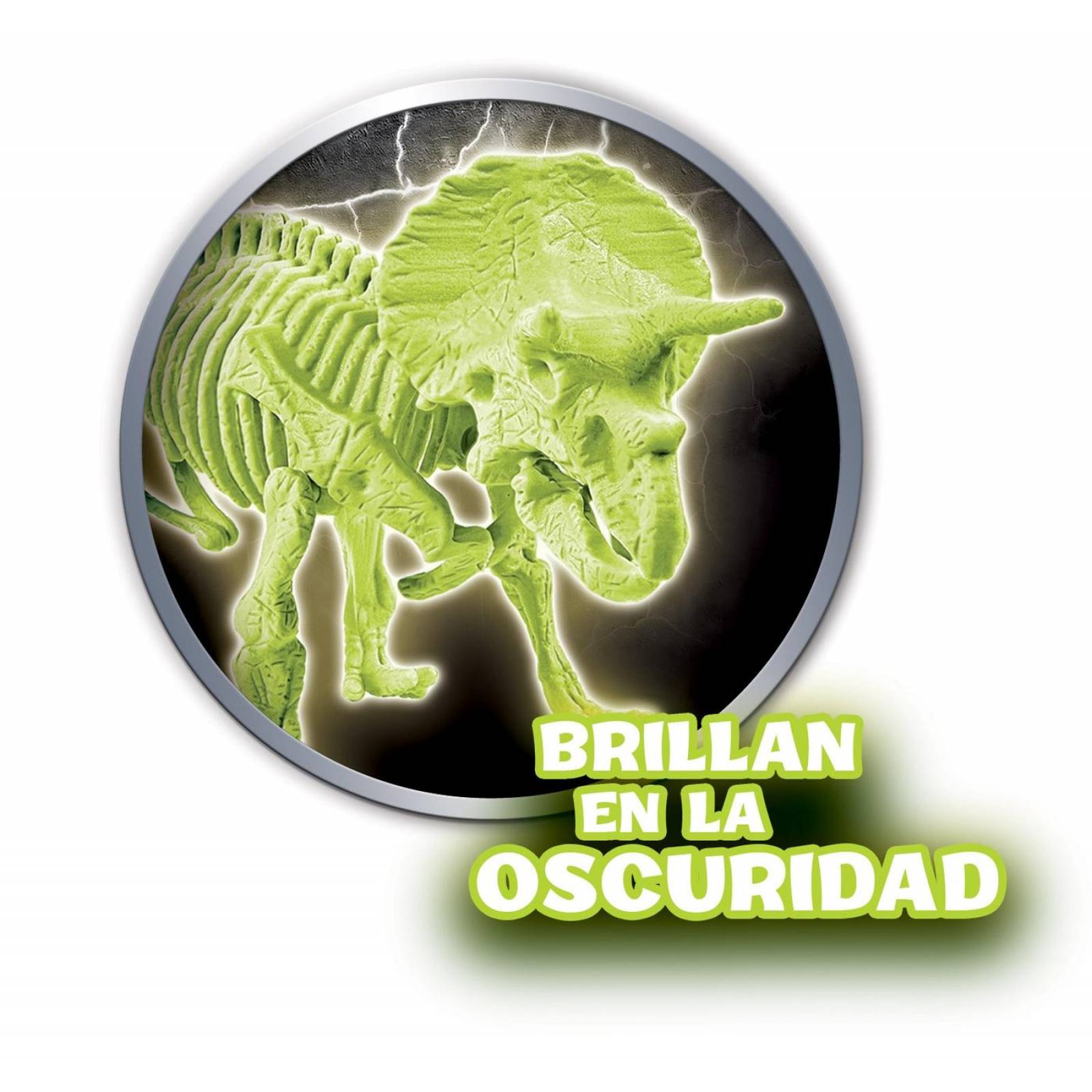 Juego De Excavación 4 En 1 Dinosaurios Fluorescentes- Clementoni 