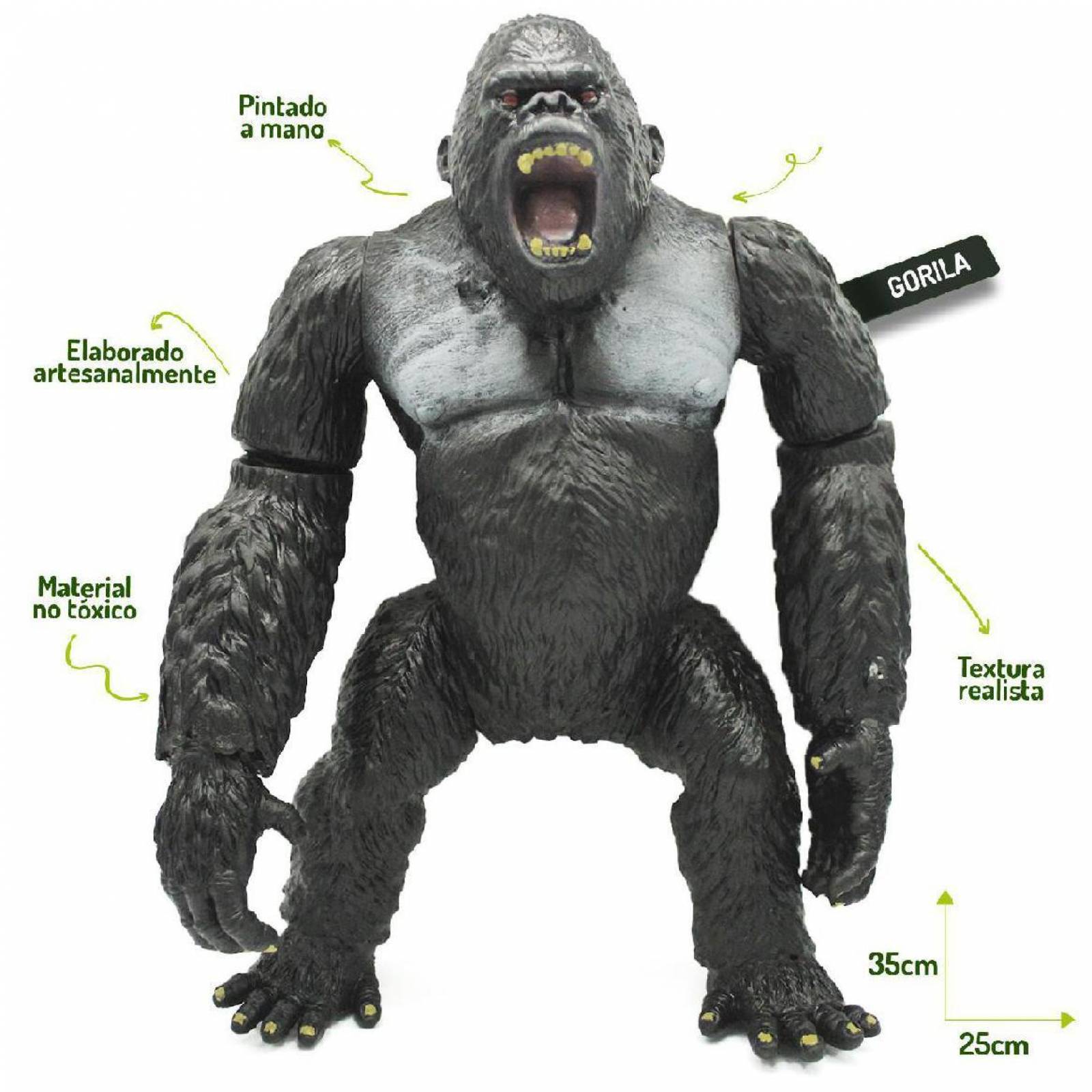 Gorila Gigante King Kong, Pintado A Mano. Figura Dinosaurio 