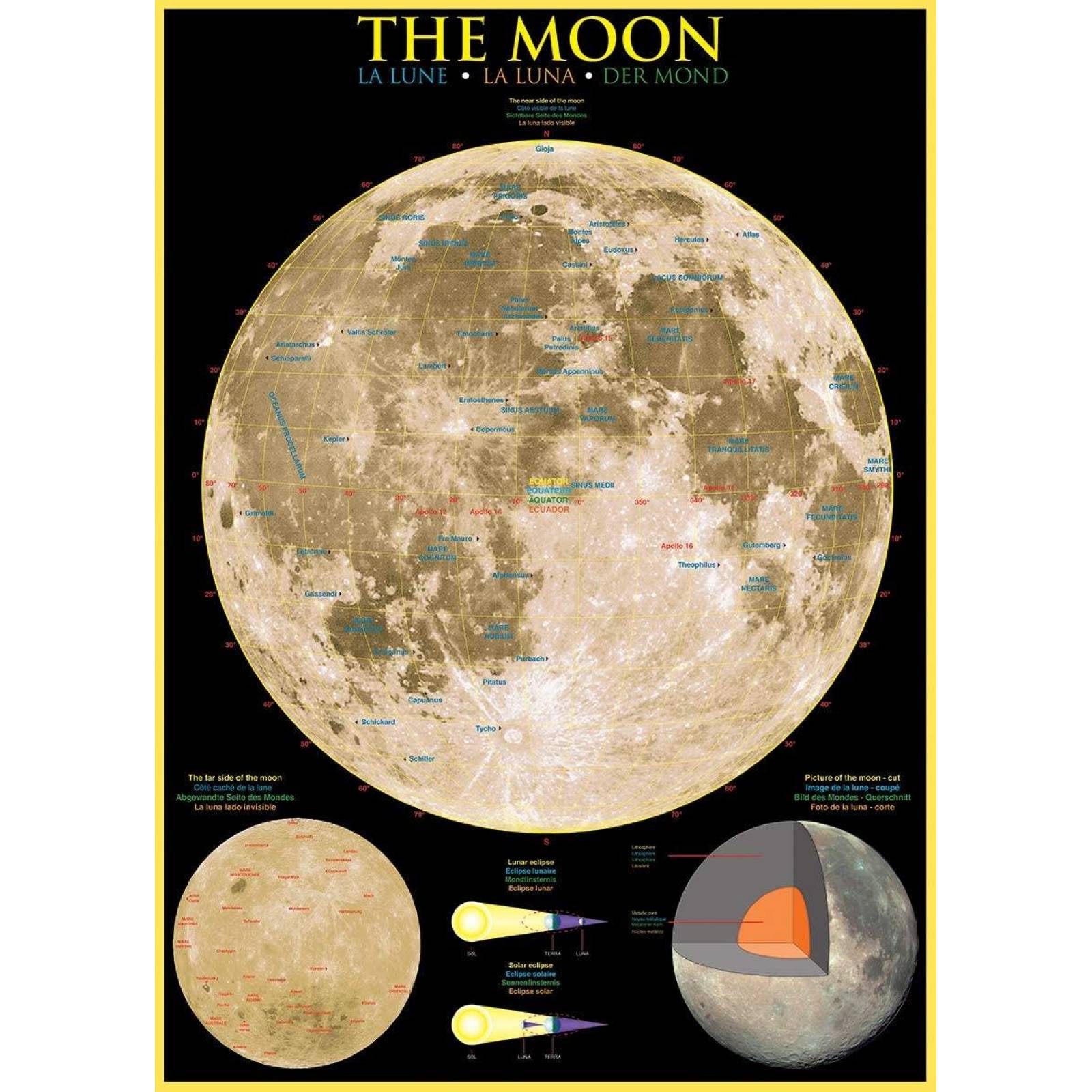 Rompecabezas La Luna The Moon 1000 Piezas Eurographics 