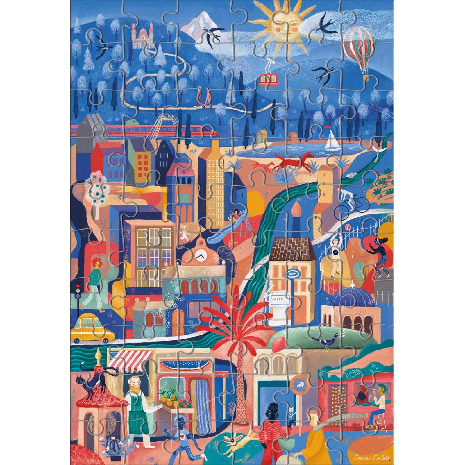 Rompecabezas 60 La Ciudad + 33 Tarjetas (Find It Puzzle Go Green) Menos De 100 