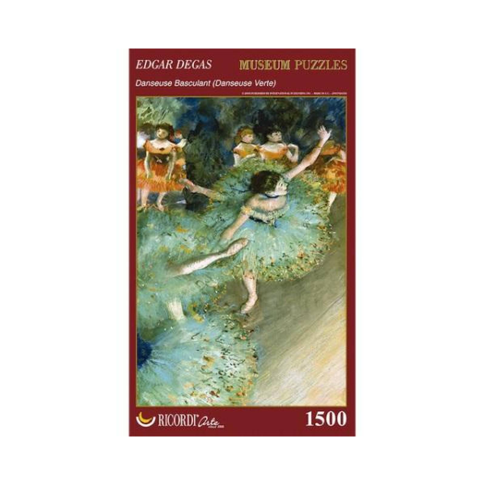 Rompecabezas Edgar Degas: Bailarina Verde 1500 Piezas 