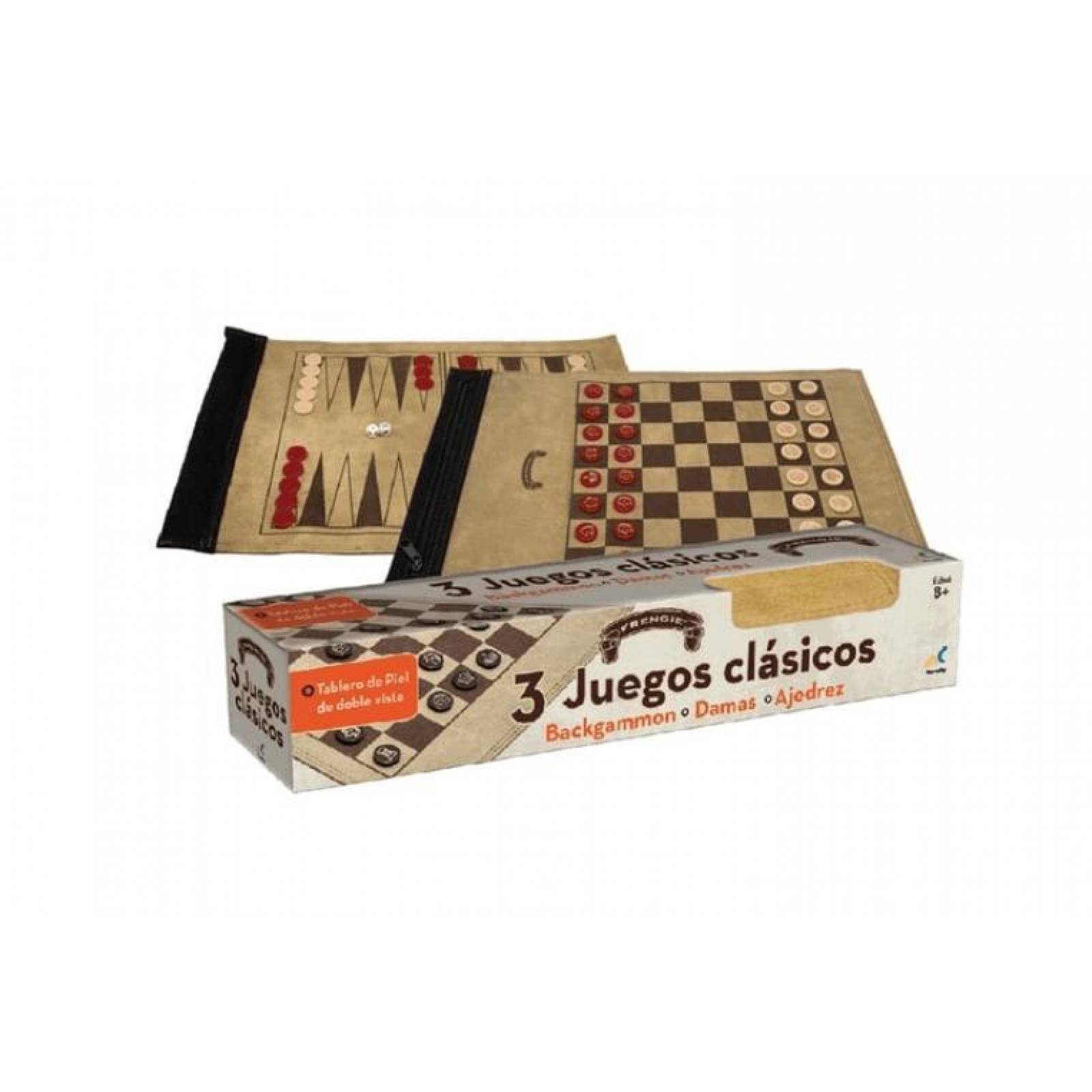 Set 3 En 1 Backgammon, Damas, Ajedrez  