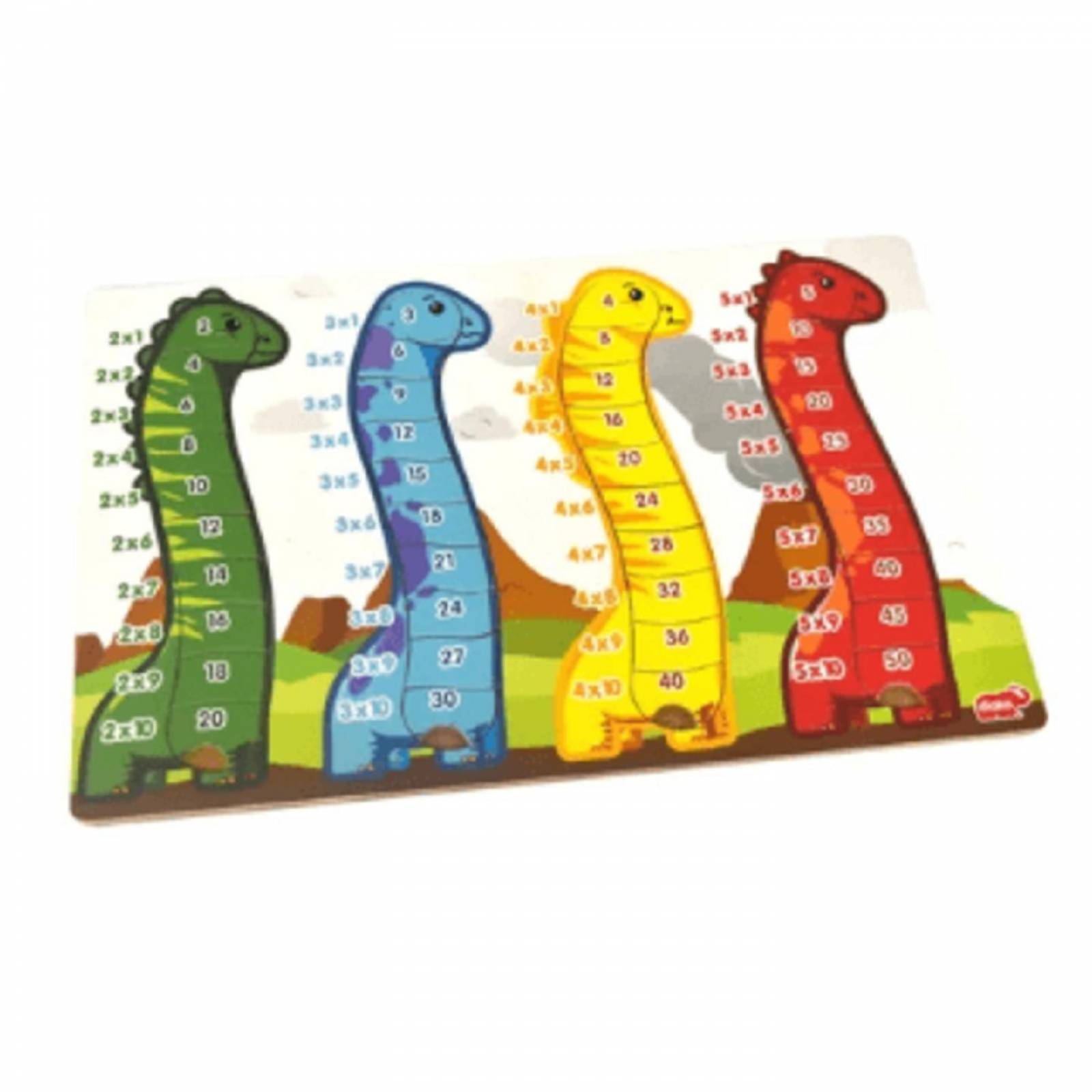 Tablas De Multiplicar 2-5, Rompecabezas  De Dinosaurio 