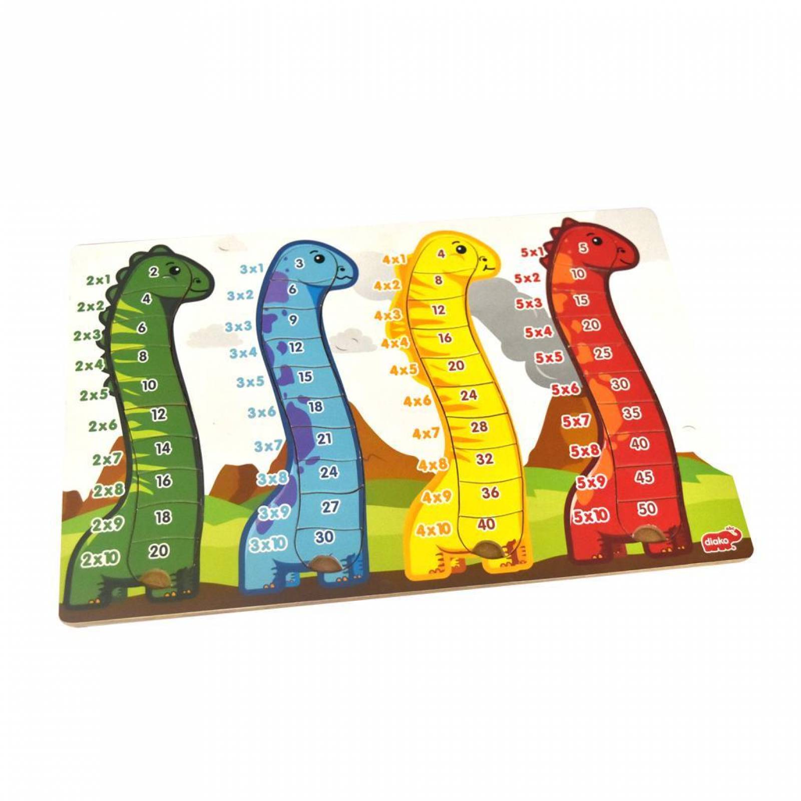 Tablas De Multiplicar 2-5, Rompecabezas  De Dinosaurio 