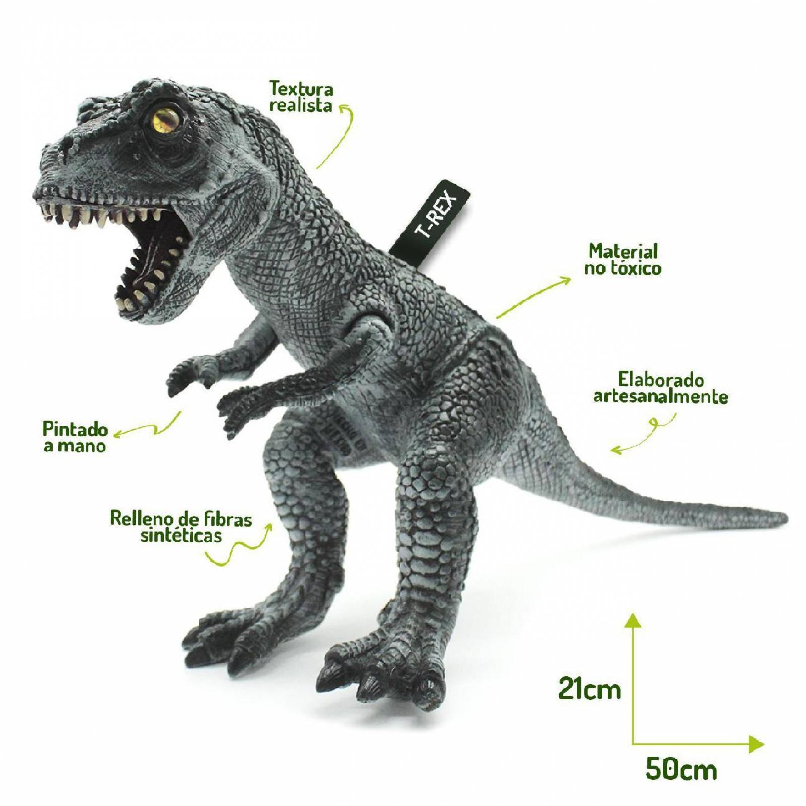 Rex Chico Tiranosaurio Figura Gigante Dinosaurio T-rex 30x33 