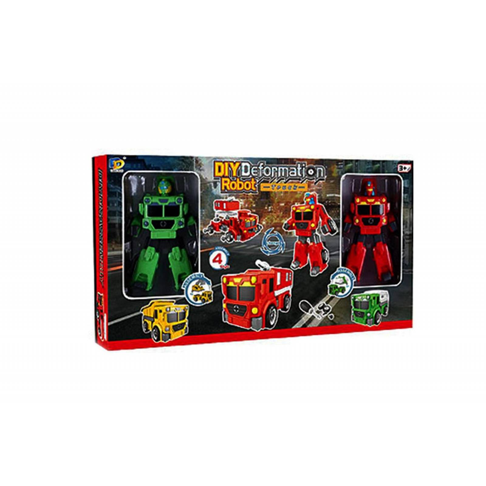 Carros Transformers 2 en 1 DIY Robot y Vehiculo 2 Piezas .