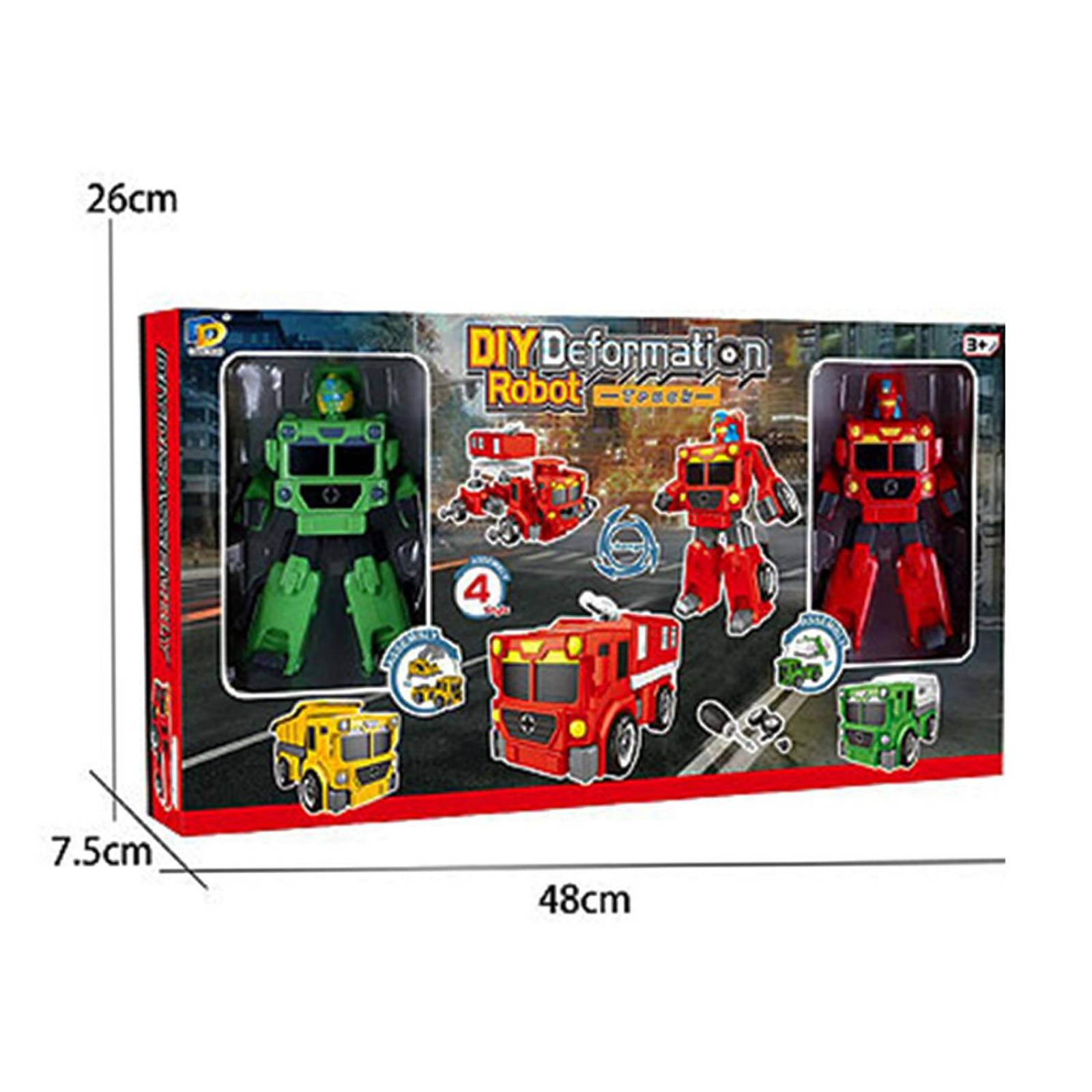 Carros Transformers 2 en 1 DIY Robot y Vehiculo 2 Piezas .