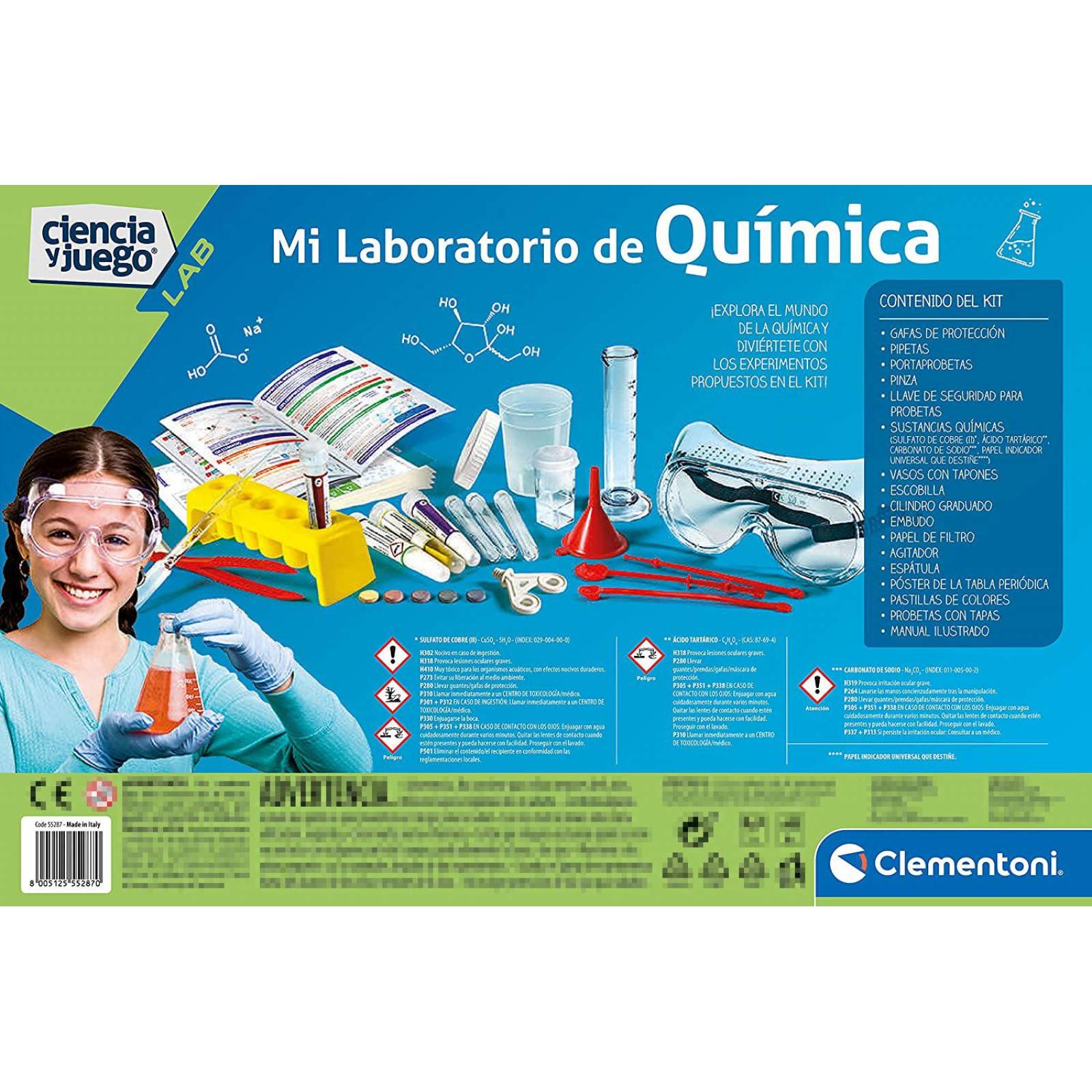 Kit Mi laboratorio de Química +120 Experimentos- Clementoni 