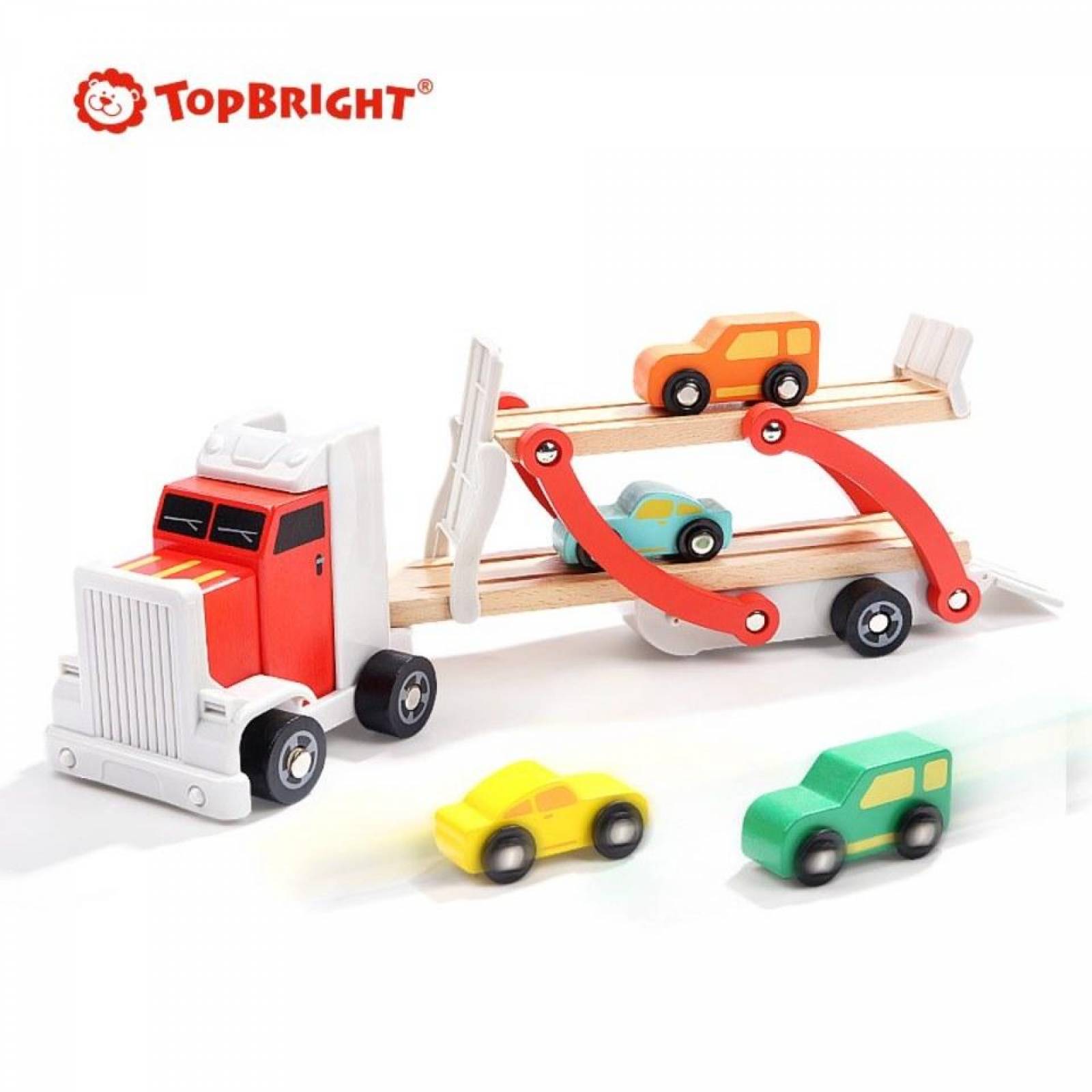 Juguete Camión De Madera Para Niños, 6 Piezas Top Bright