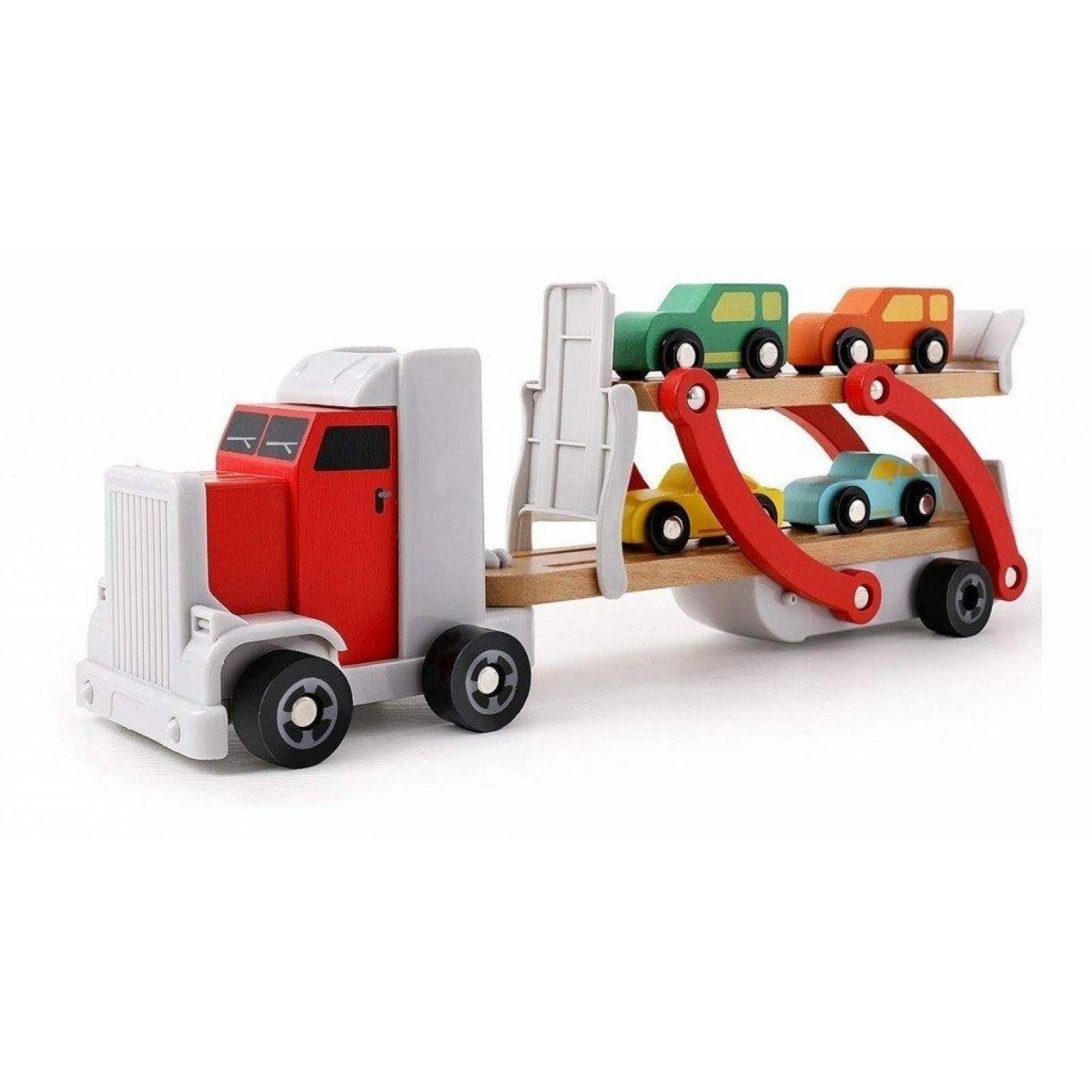 Juguete Camión De Madera Para Niños, 6 Piezas Top Bright