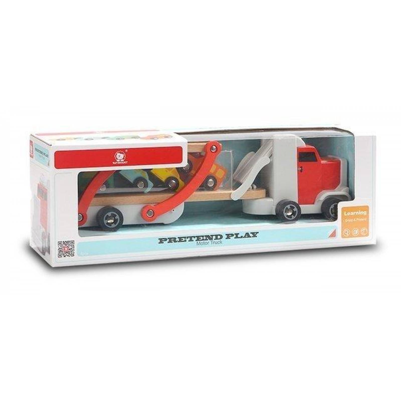 Juguete Camión De Madera Para Niños, 6 Piezas Top Bright