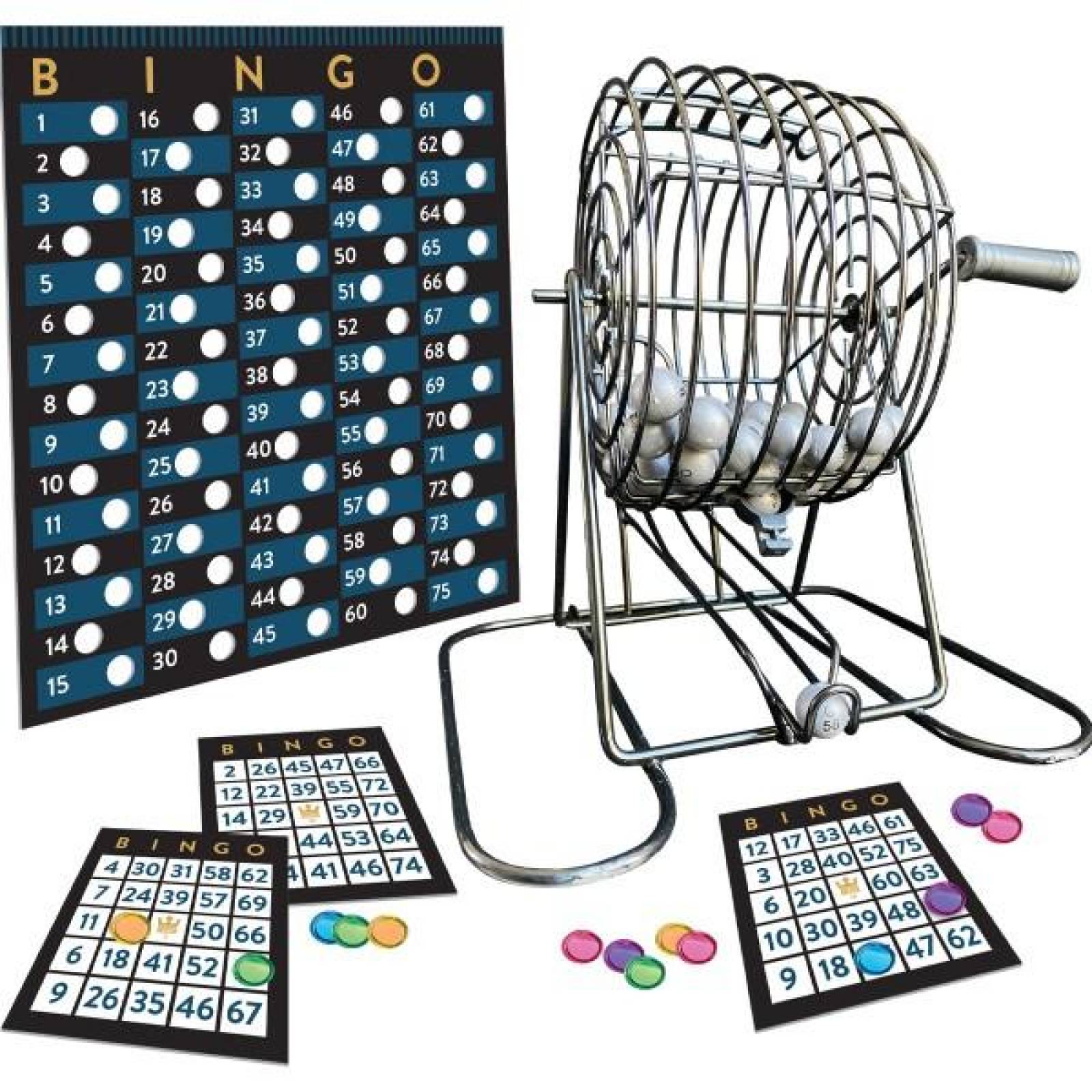 Juego De Mesa Bingo,Metal, Clasico, Salón 244 Piezas 